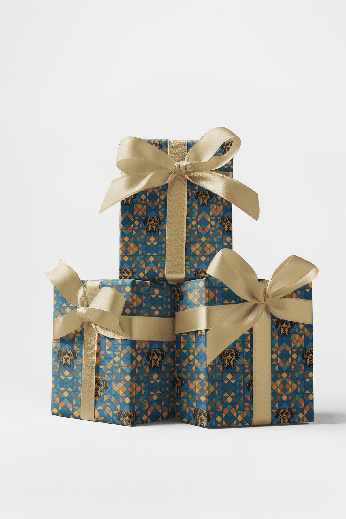 Mastiff Mosaic Wrapping Paper