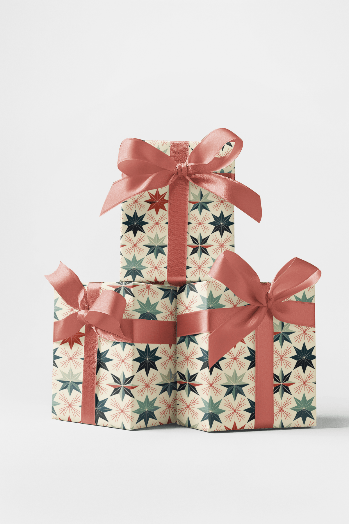 Scandi Star Quilt Wrapping Paper