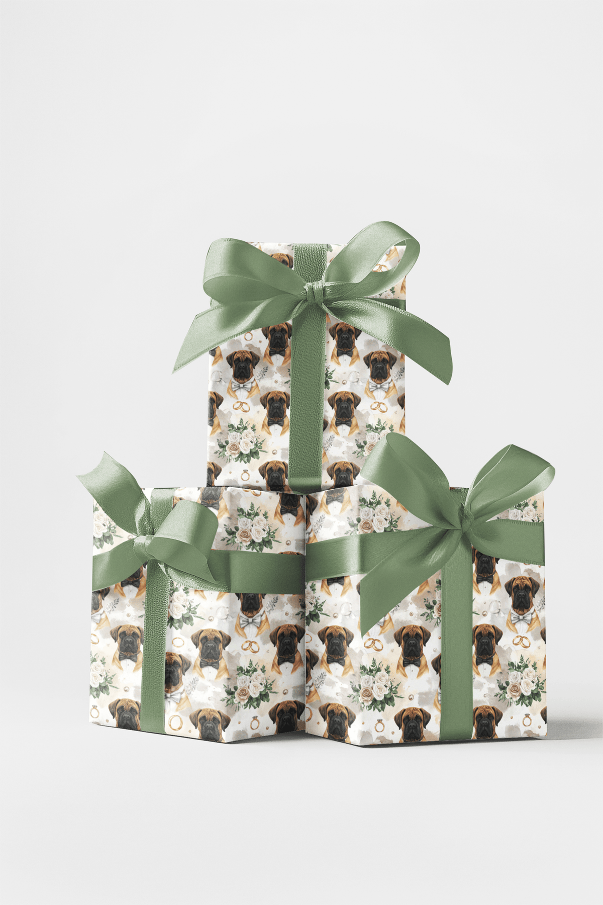 Wedding Elegance (english Mastiff) Wrapping Paper