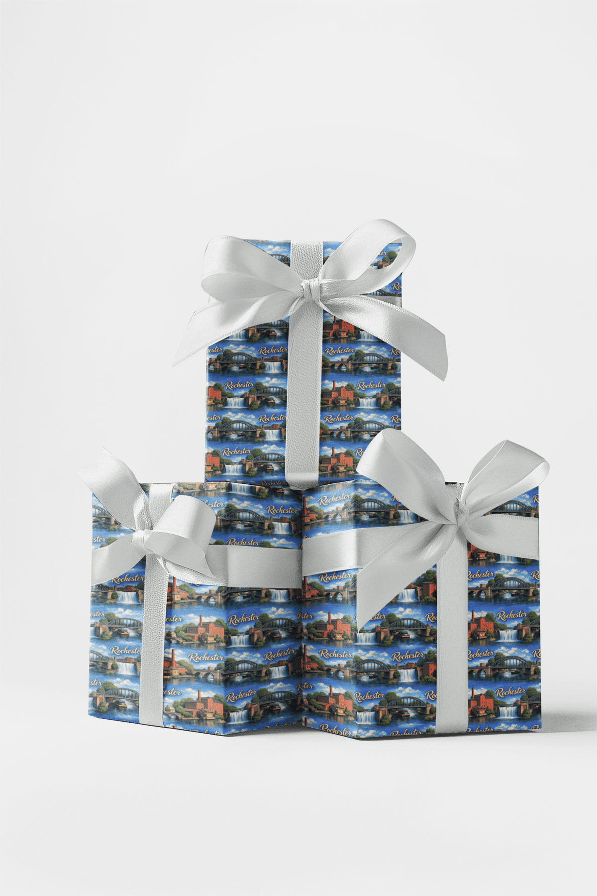 Rochester Erie Canal Glow Wrapping Paper
