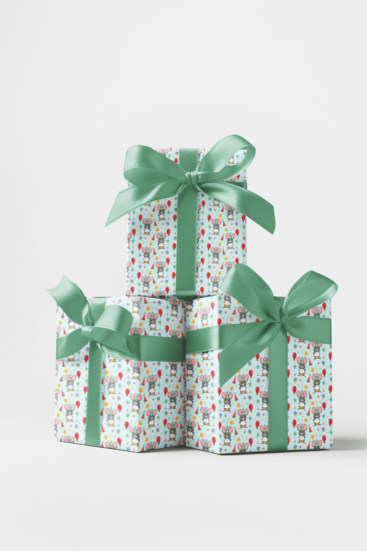 Mouse Party Wrapping Paper | Michelle Gilsey | Artist Corner