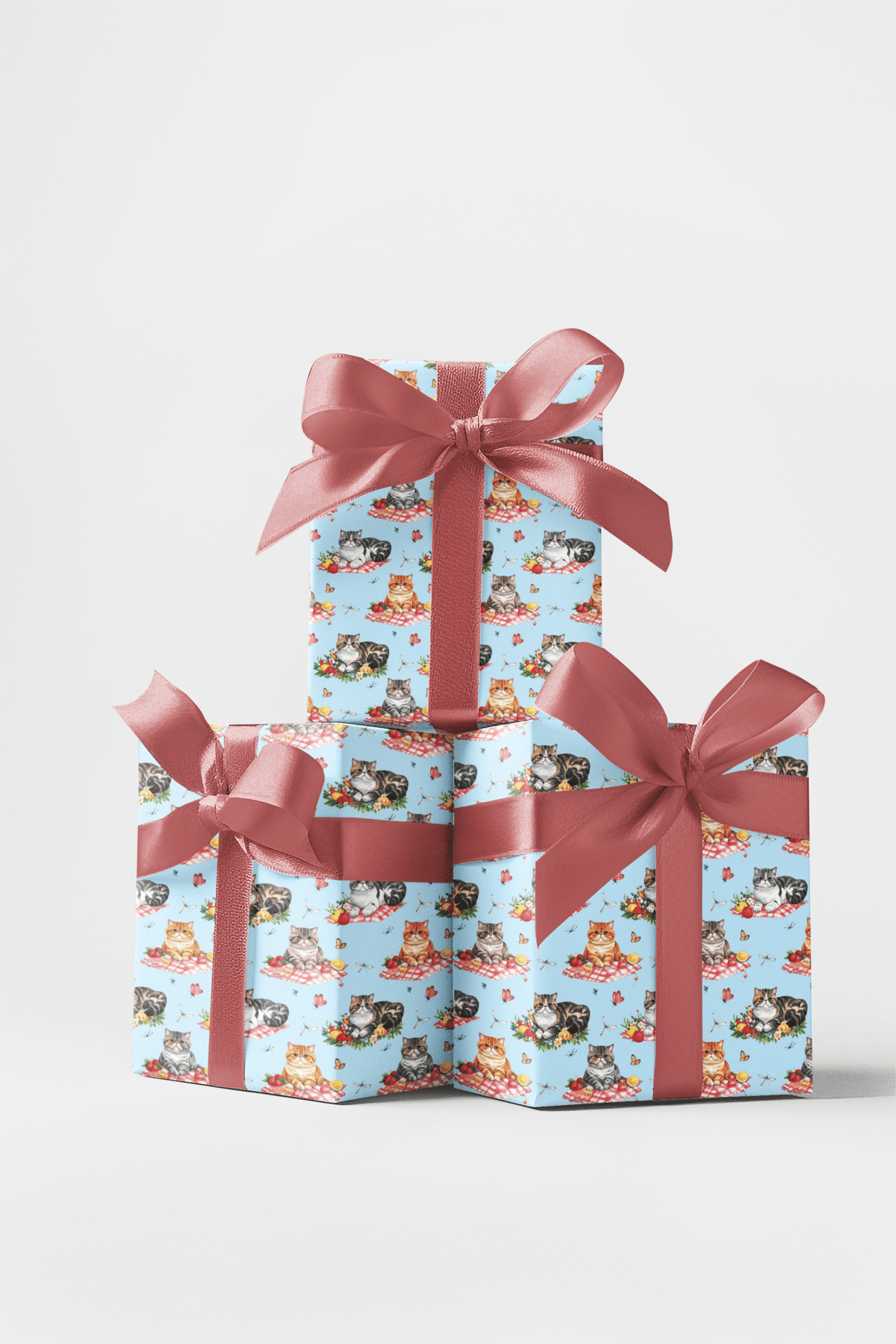 Summer Picnic Cats (exotic Shorthair) Wrapping Paper