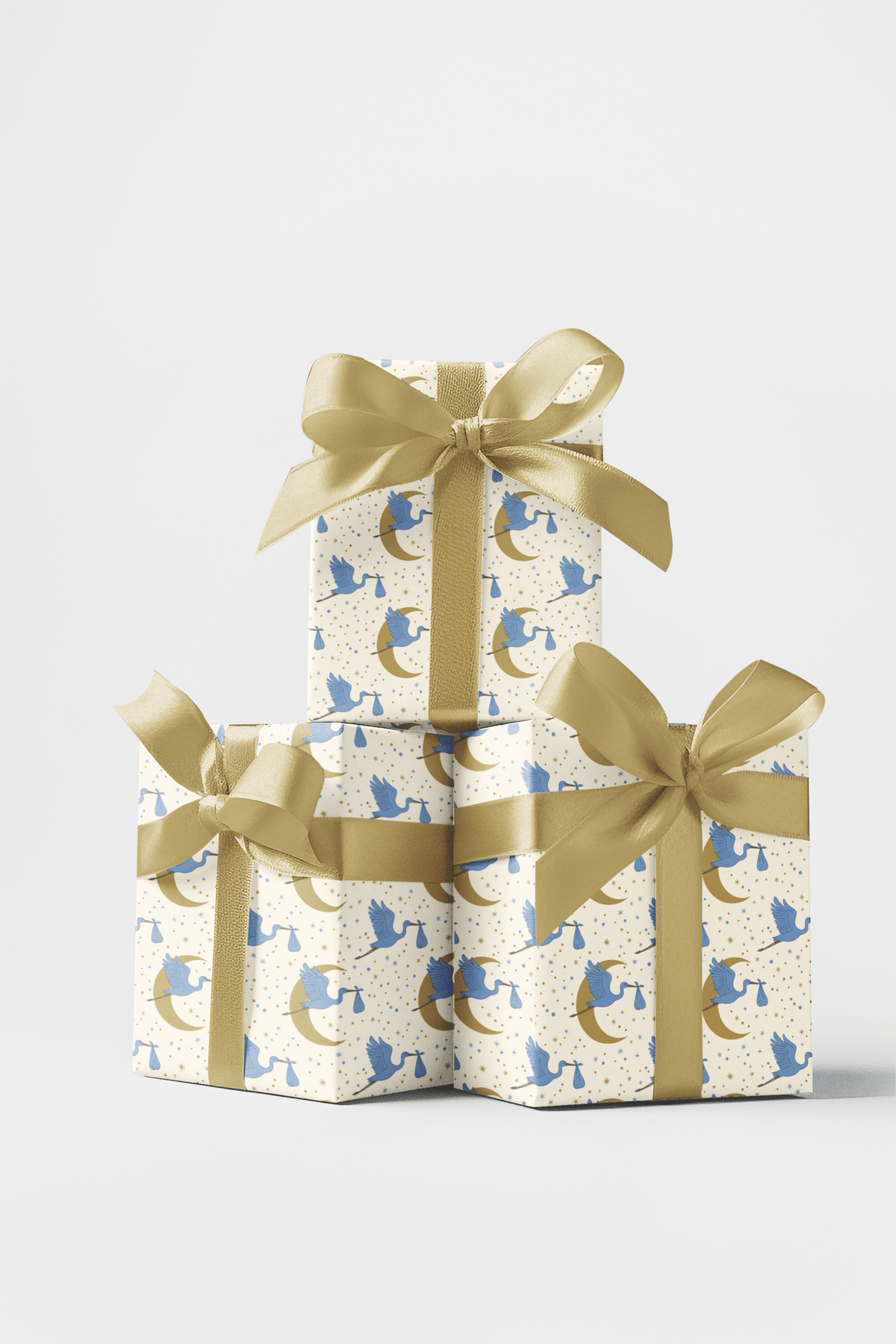 Stork & Stars Wrapping Paper