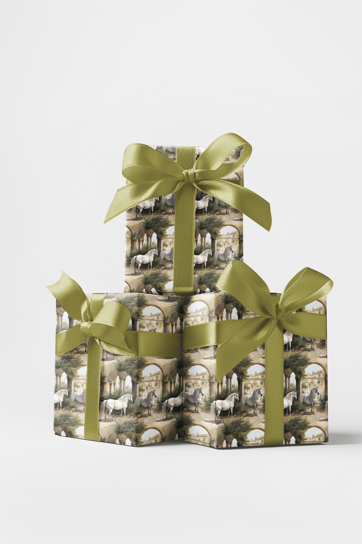 Courtyard Levade Lipizzaner Wrapping Paper