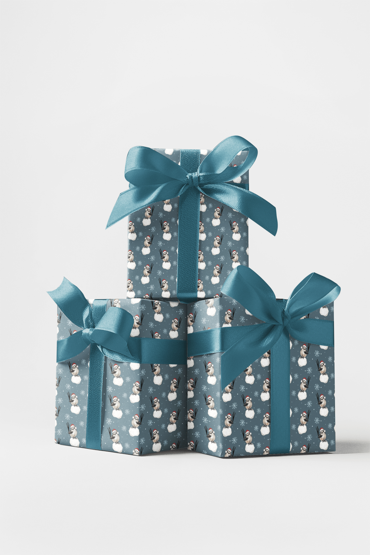 Santasnowbird Wrapping Paper | Michelle Gilsey | Artist Corner