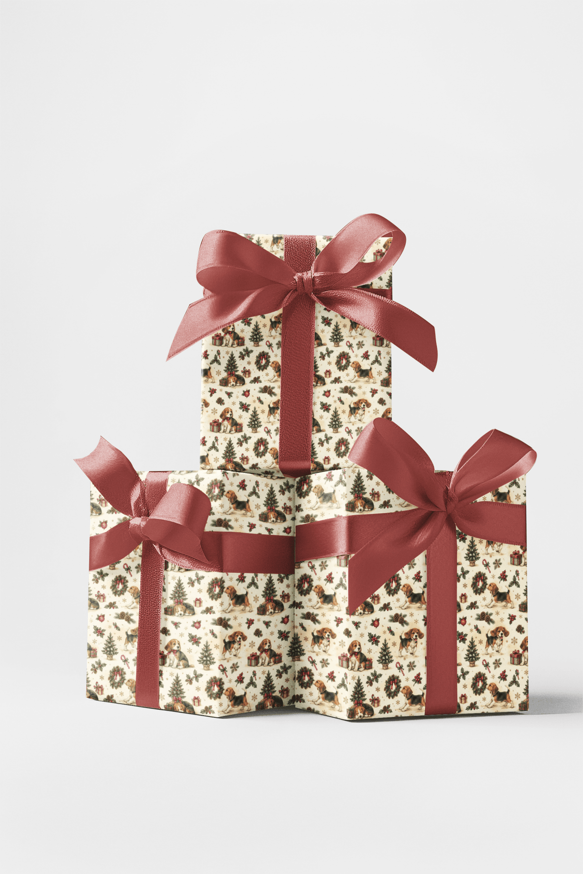Beagle Christmas Adventure Wrapping Paper