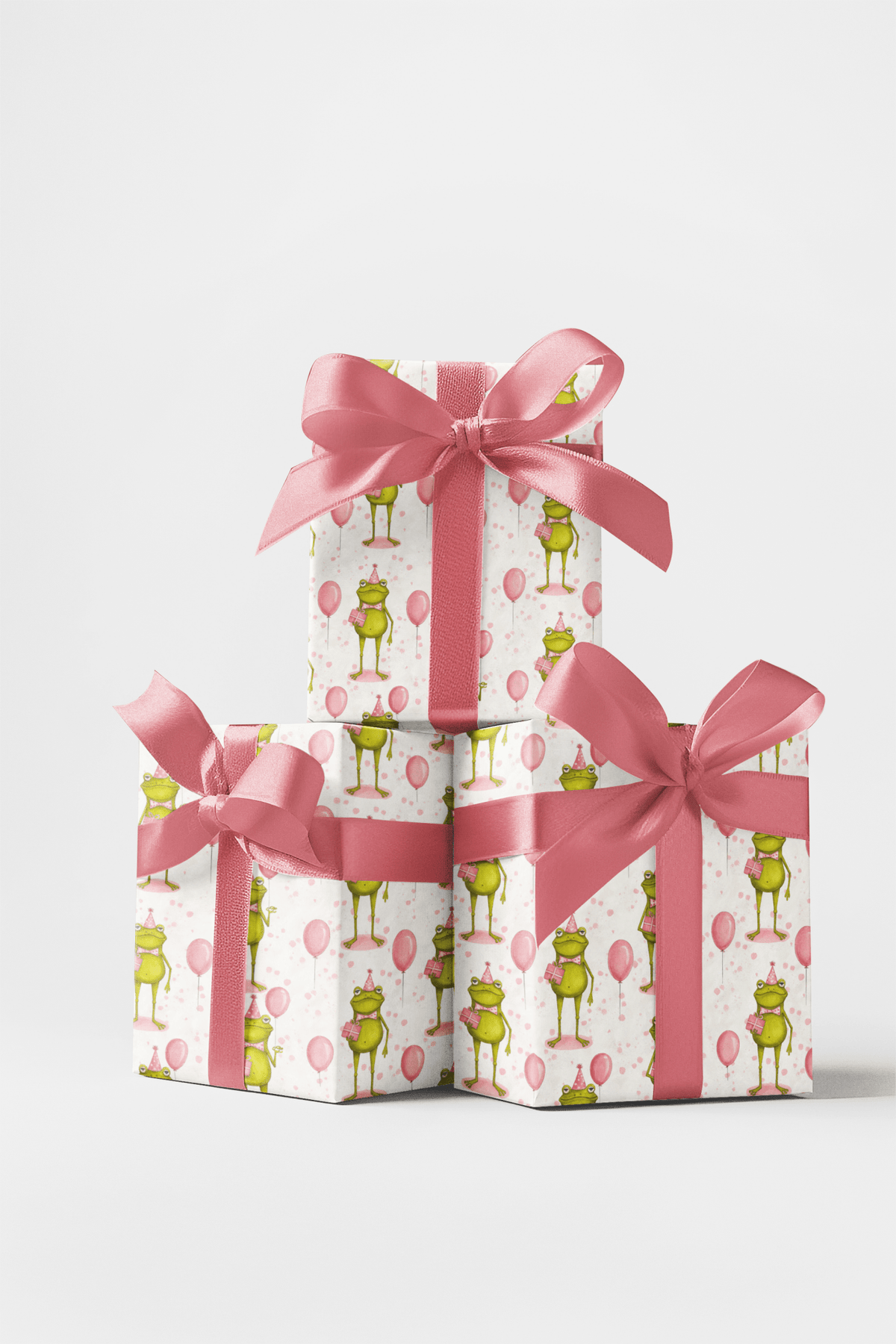 Froggy Festivities Wrapping Paper
