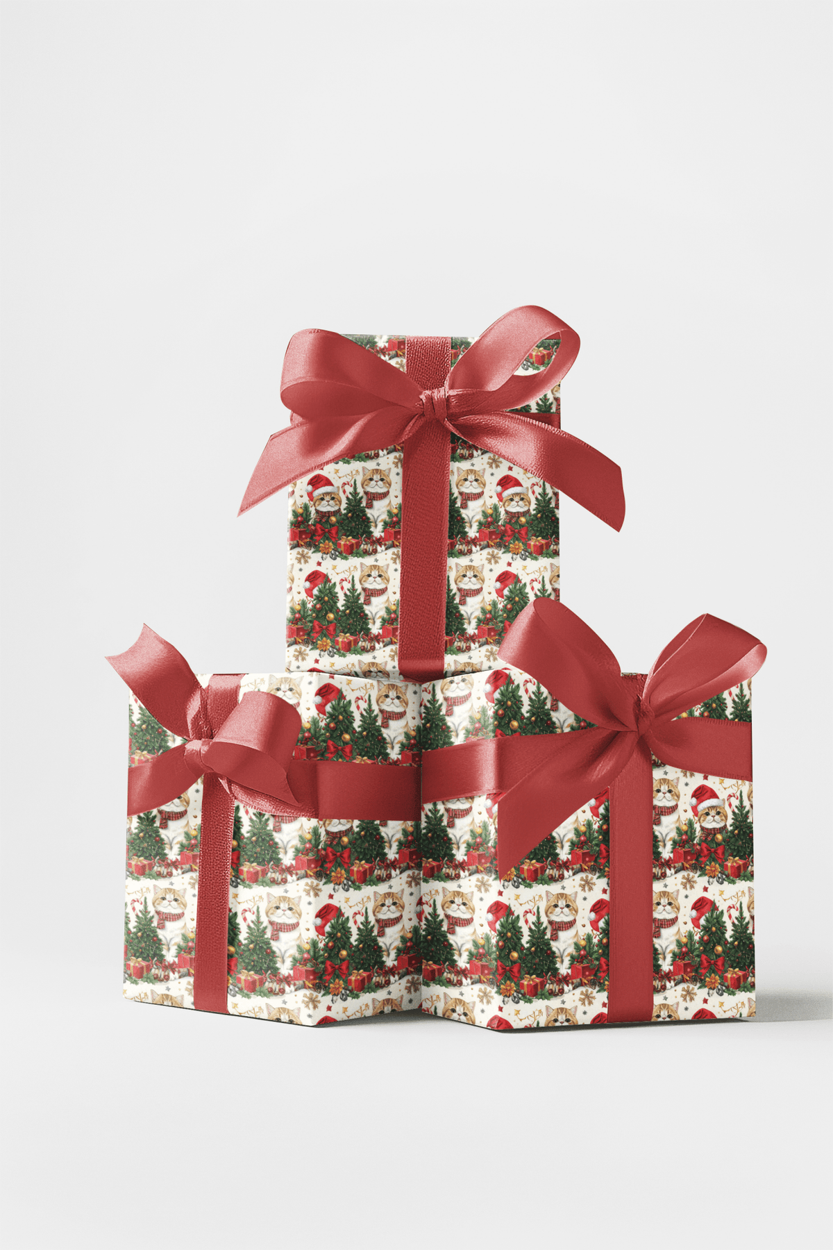 Holiday Exotic Shorthairs Wrapping Paper