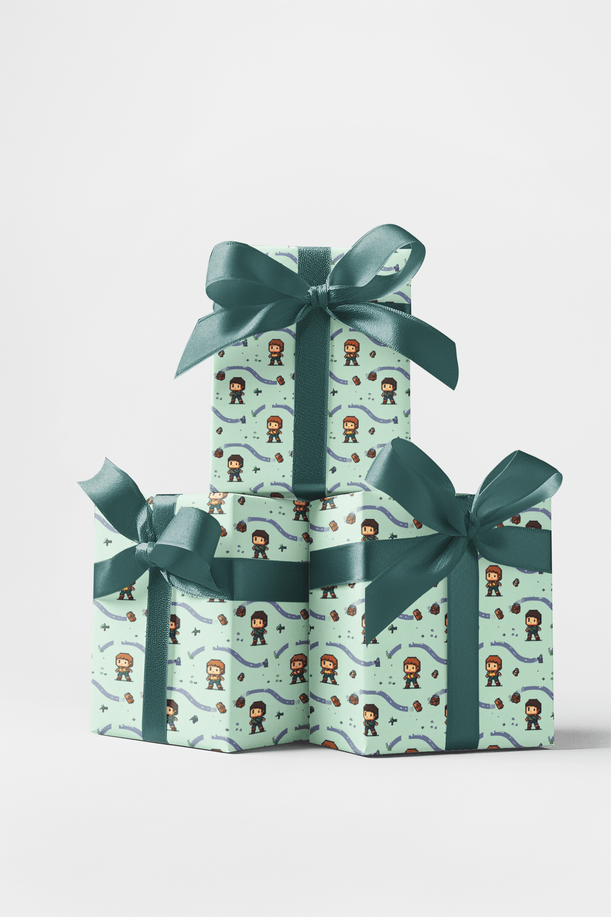 Pixel Hero Journey Wrapping Paper