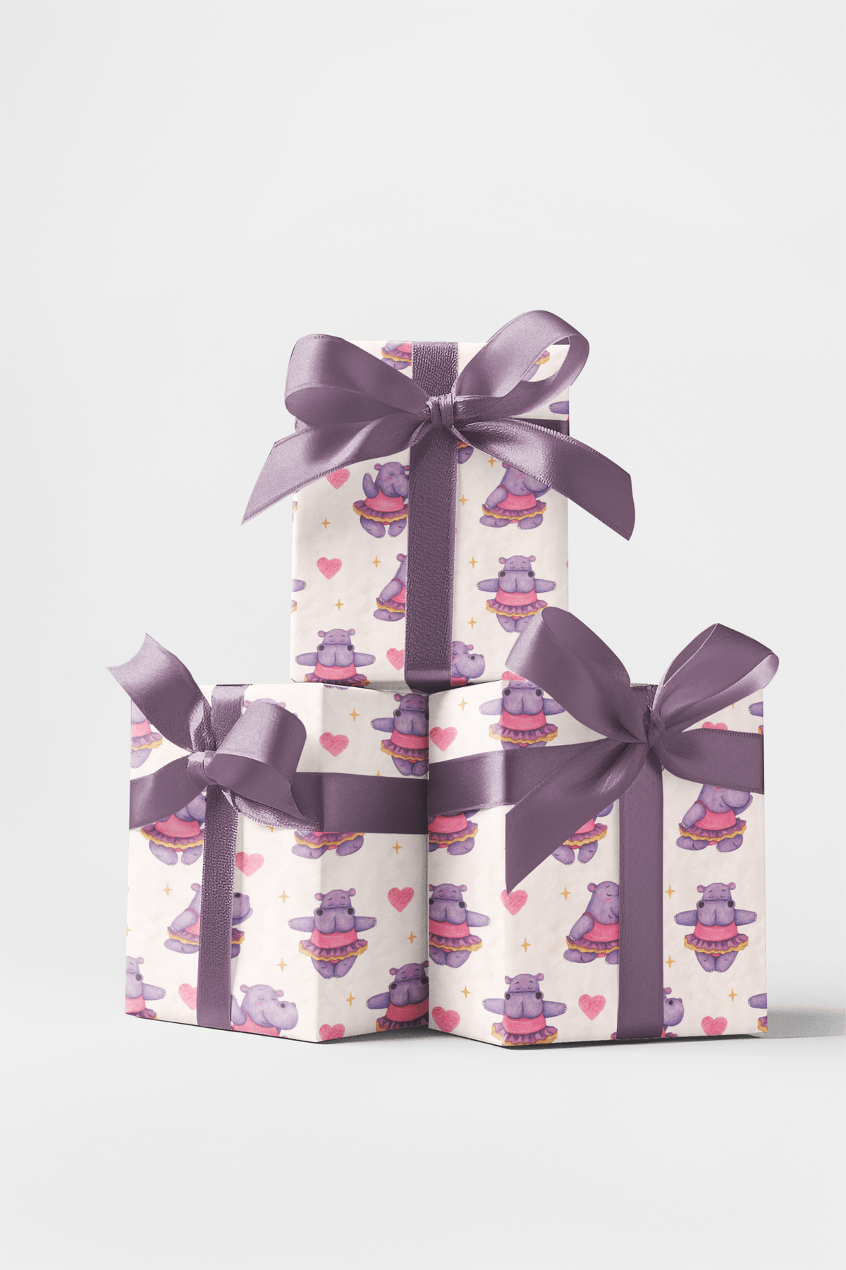 Hippo Pirouettec Wrapping Paper