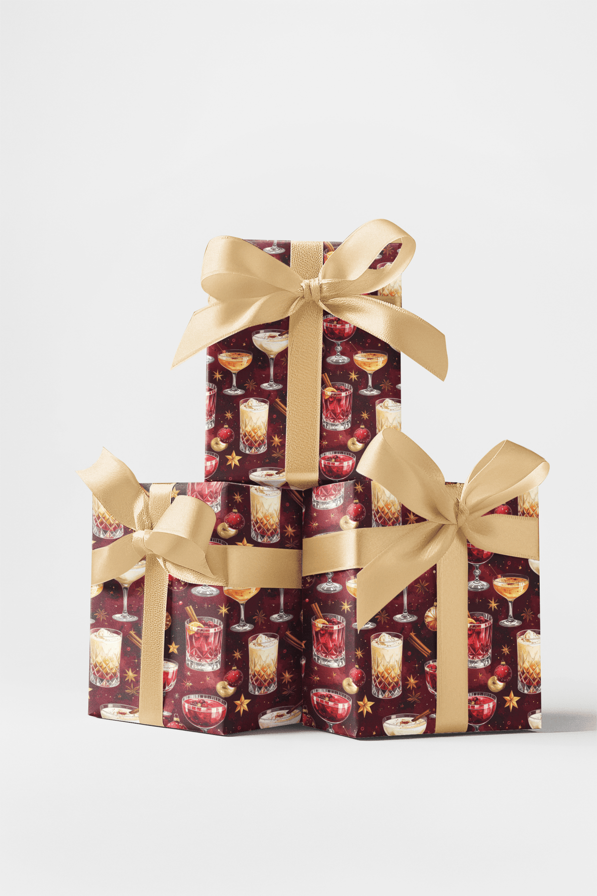 Christmas Cocktail Lounge Wrapping Paper