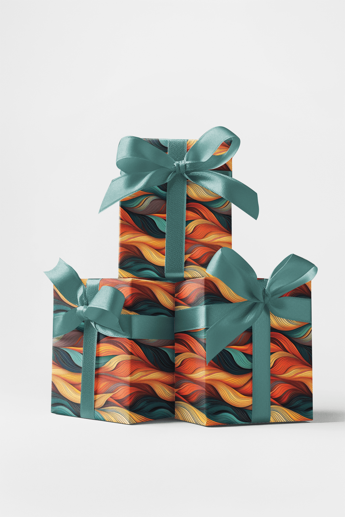 Brushstroke Bands Wrapping Paper