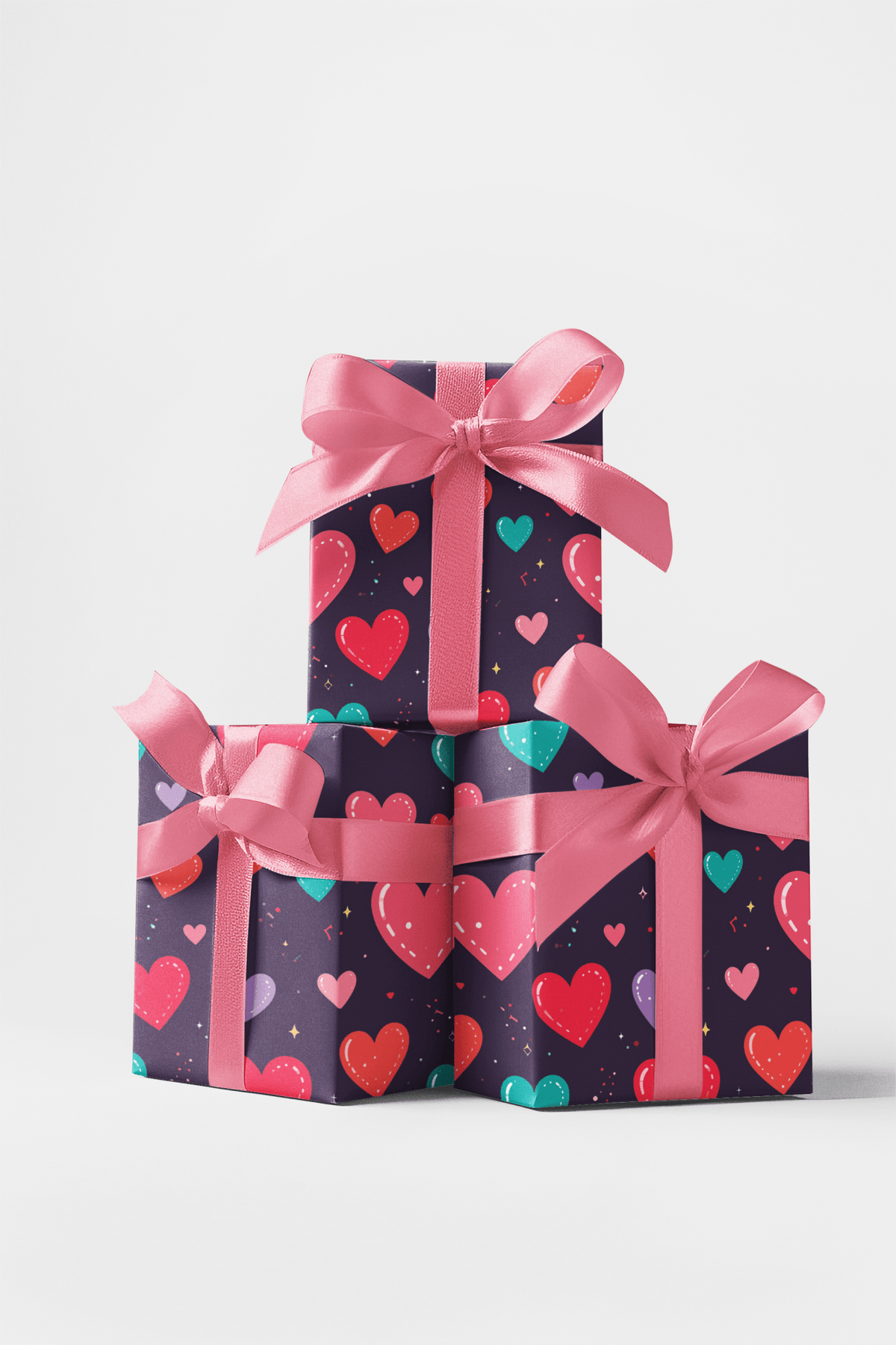 Heart Burst Celebration Wrapping Paper