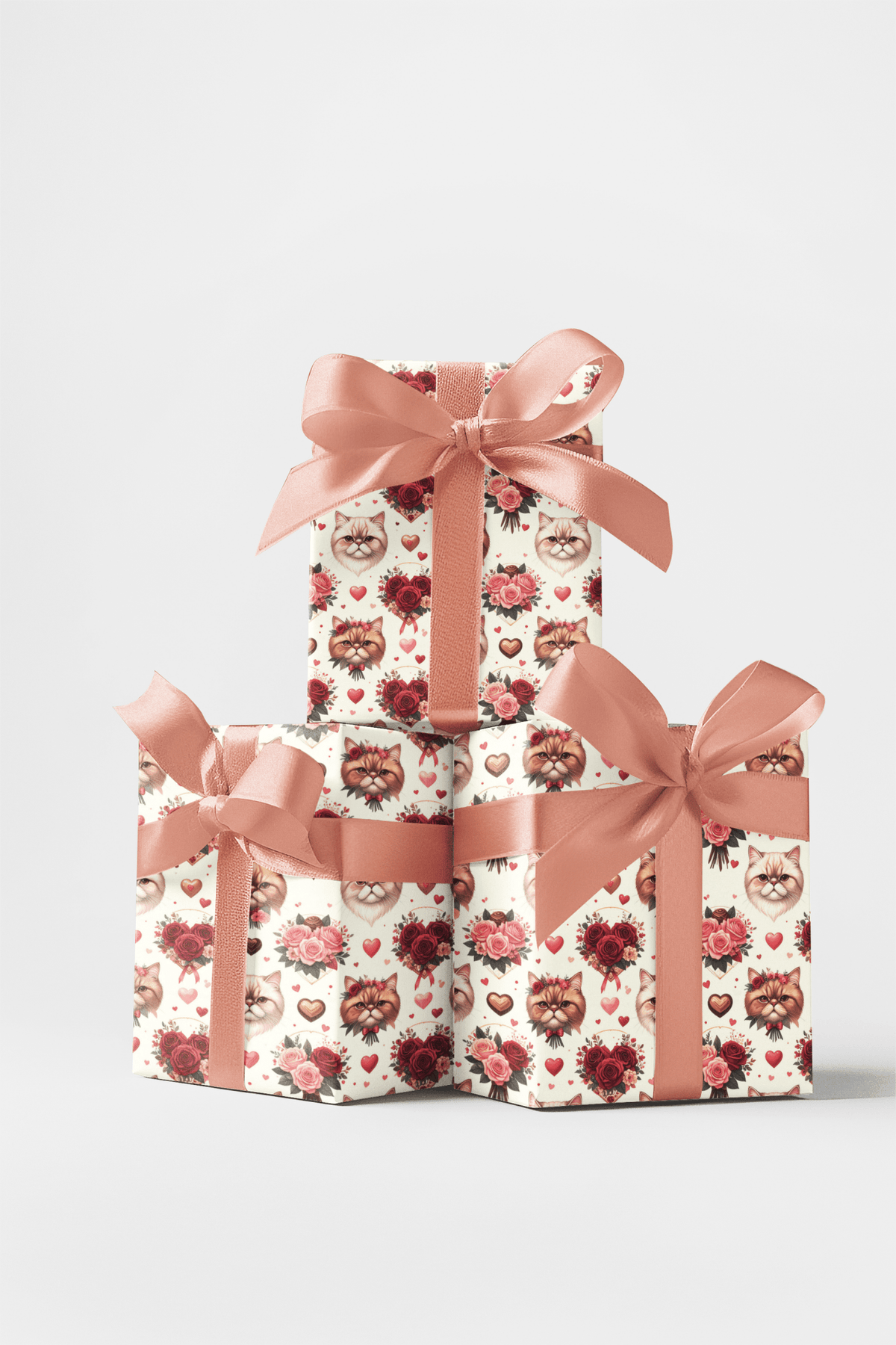 Valentine's Sweethearts (exotic Shorthair) Wrapping Paper