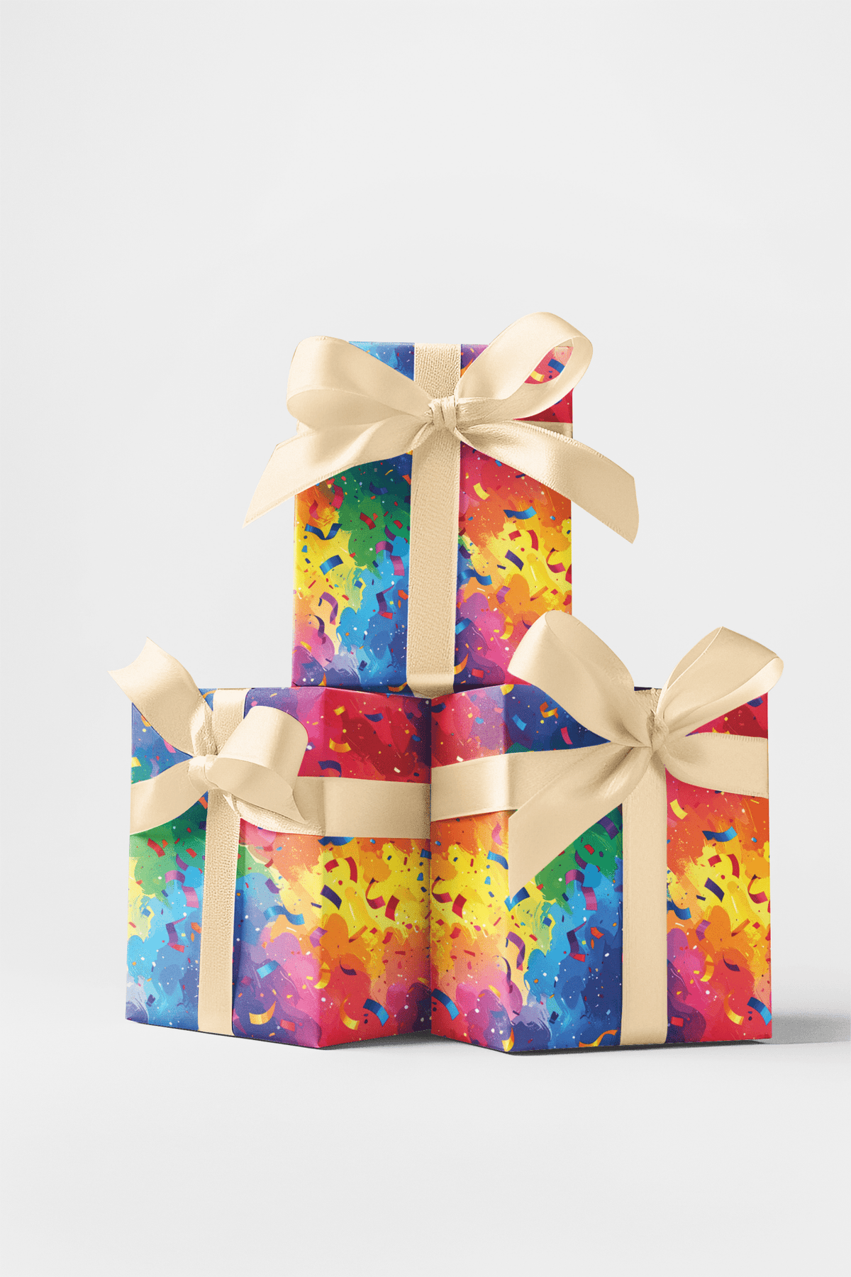 Confetti Storm Celebration Wrapping Paper
