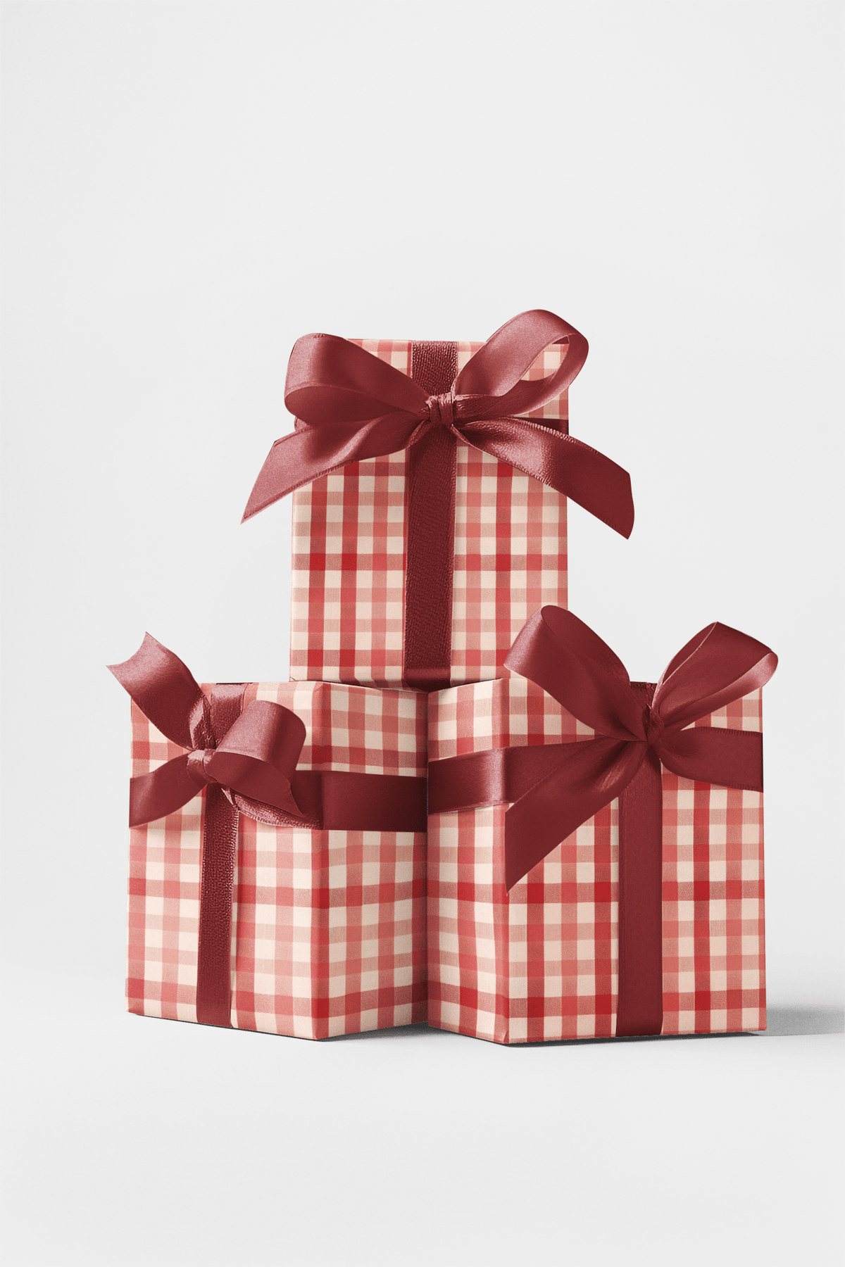 Gingham Gala Classic Red Wrapping Paper