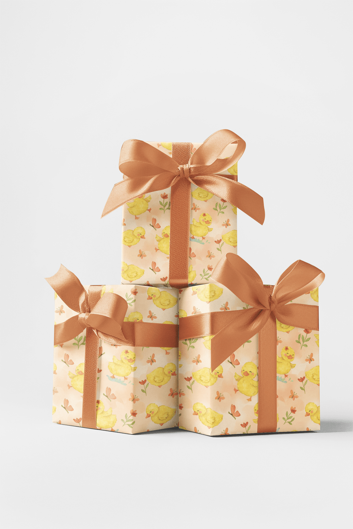 Springtime Duckling Dance Wrapping Paper