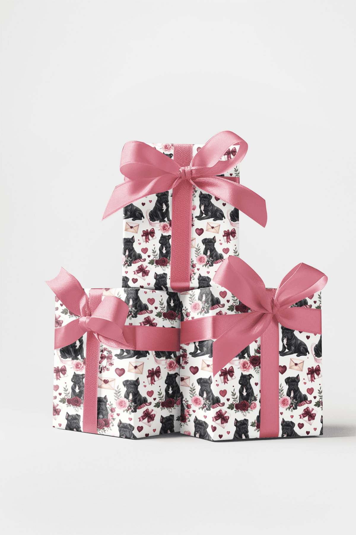 Valentine's Romance (cane Corso) Wrapping Paper