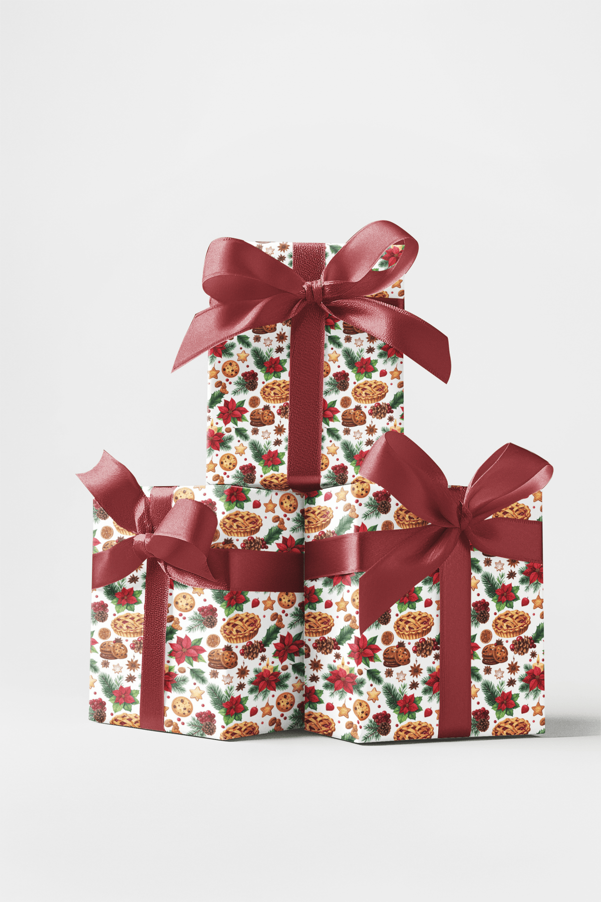 Noche Buena Family Feast Glossy Wrapping Paper