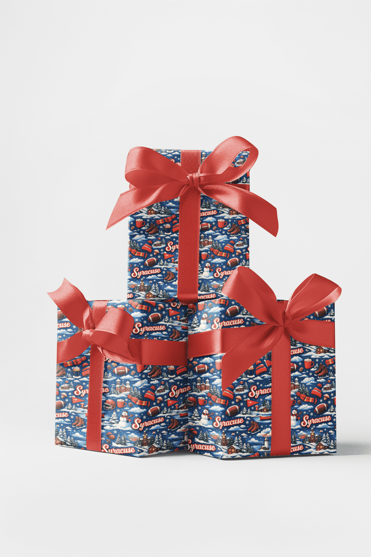 Syracuse Lake Snowfall Wrapping Paper