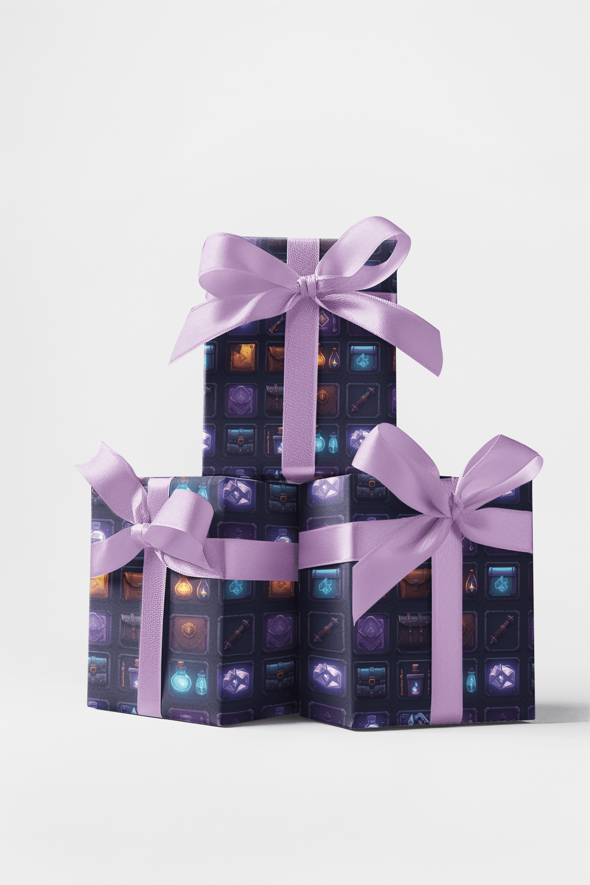 Inventory Relic Grid Wrapping Paper