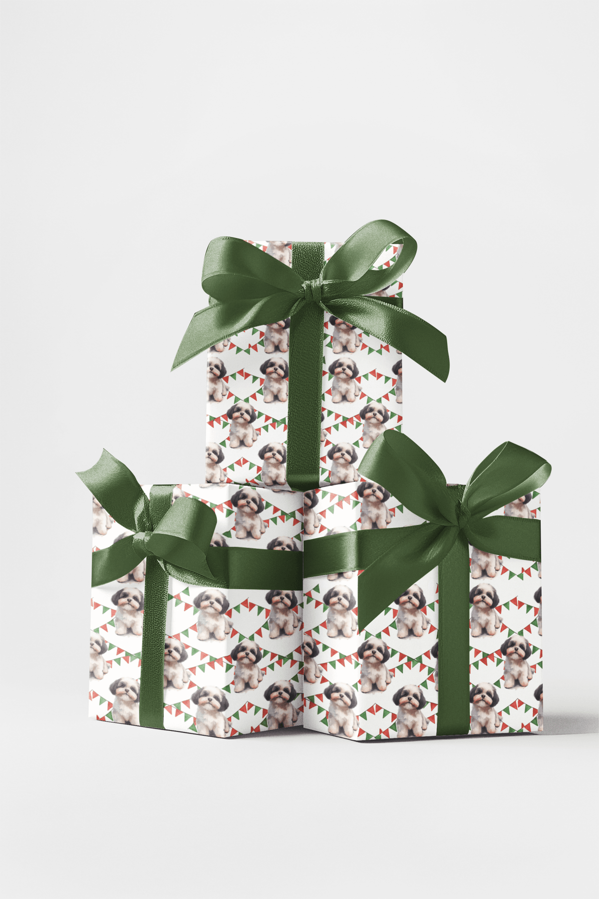 Puppies & Pennants Wrapping Paper