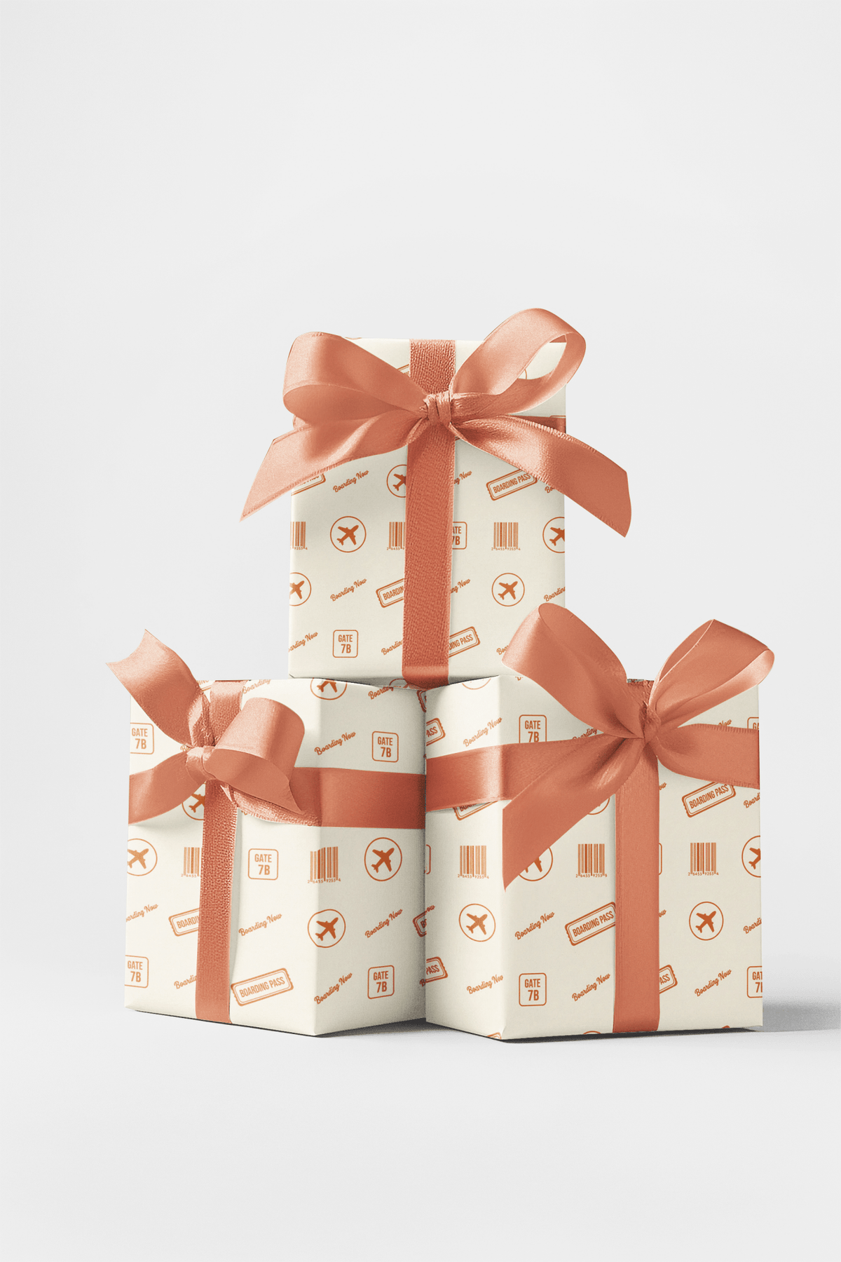 Travel Stamps: Boarding Now Wrapping Paper