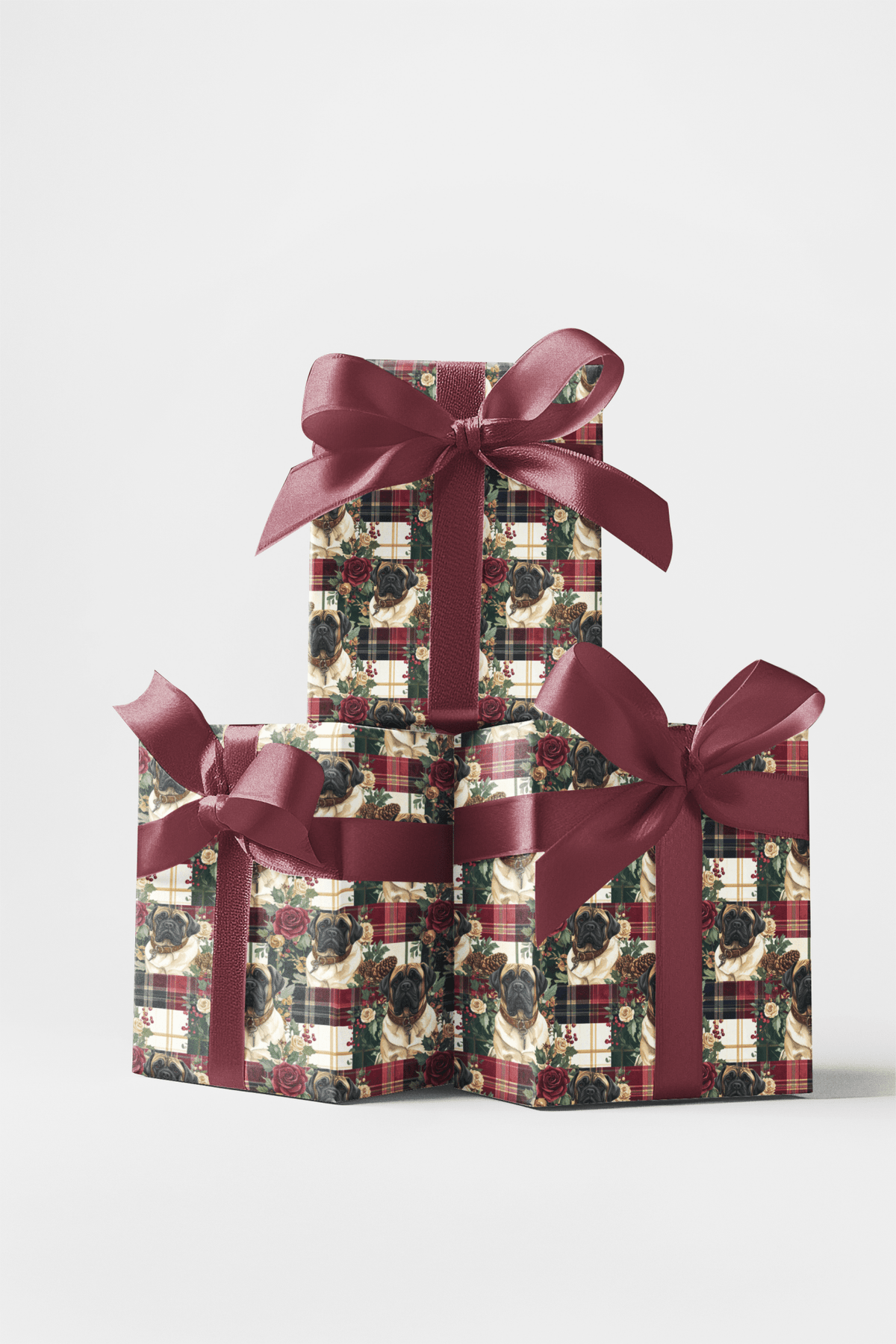 Tartan & Tradition (english Mastiff) Wrapping Paper