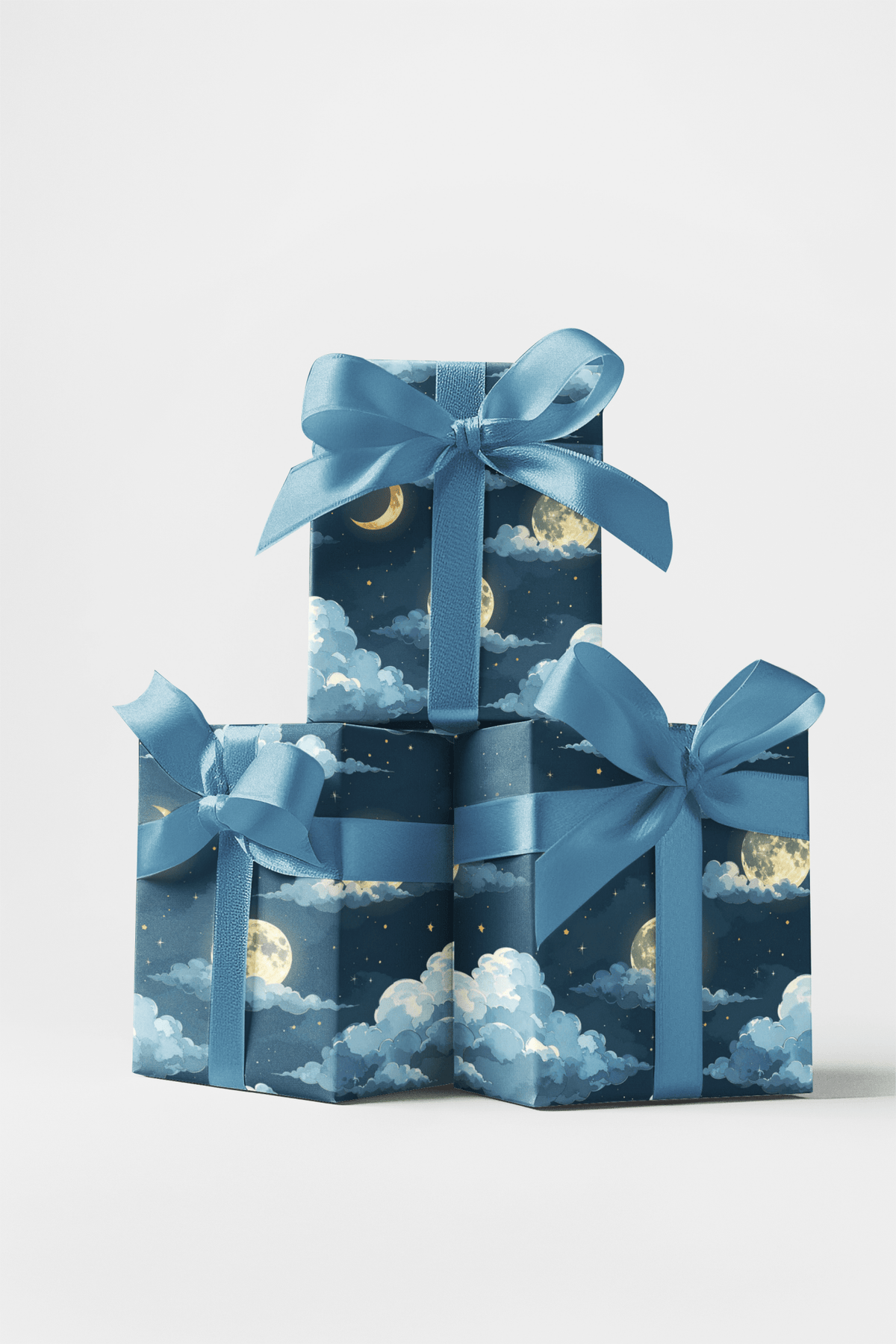Cloudlit Moon Glow Wrapping Paper