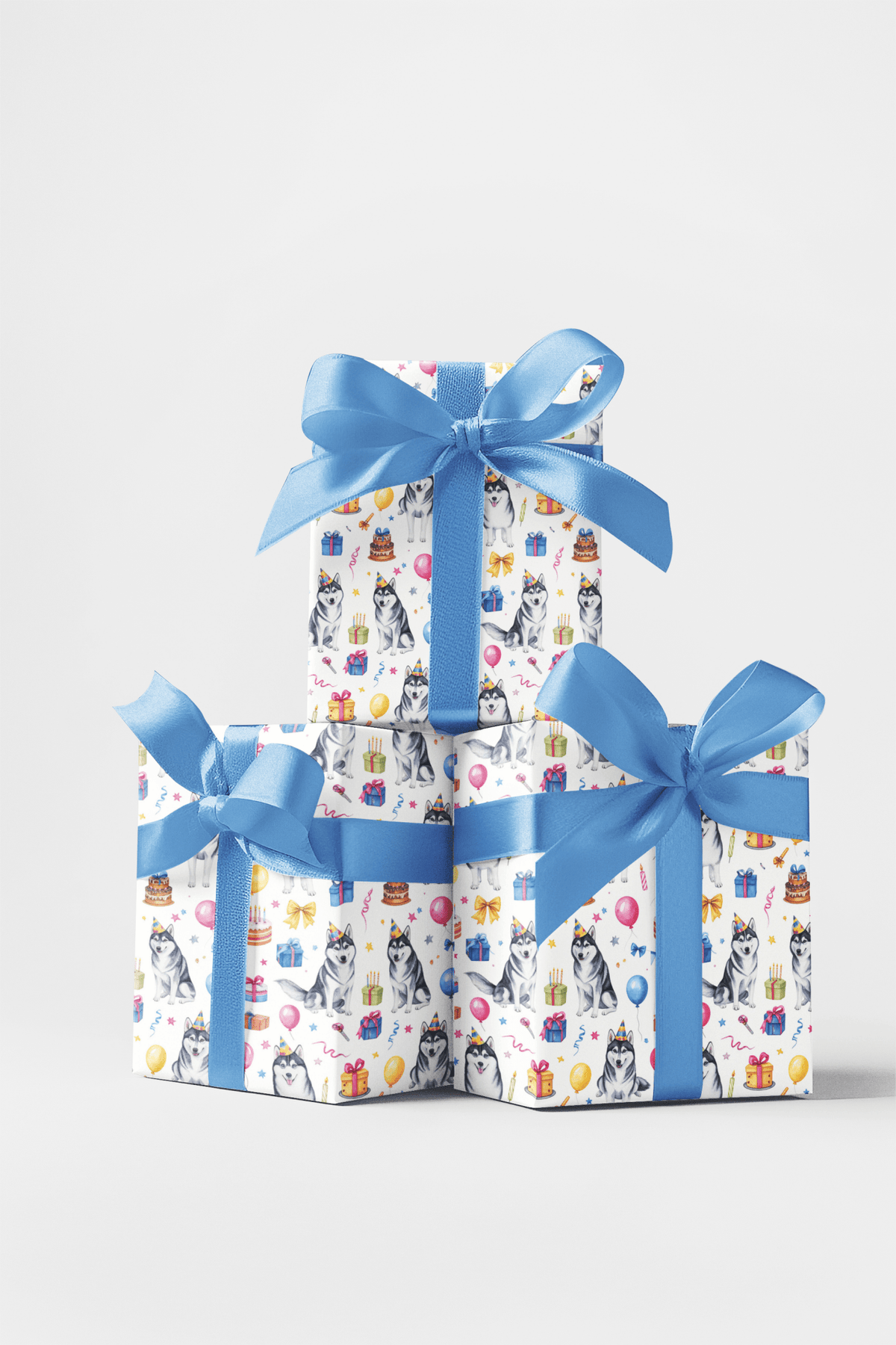 Joyful Alaskan Huskies (alaskan Husky) Wrapping Paper
