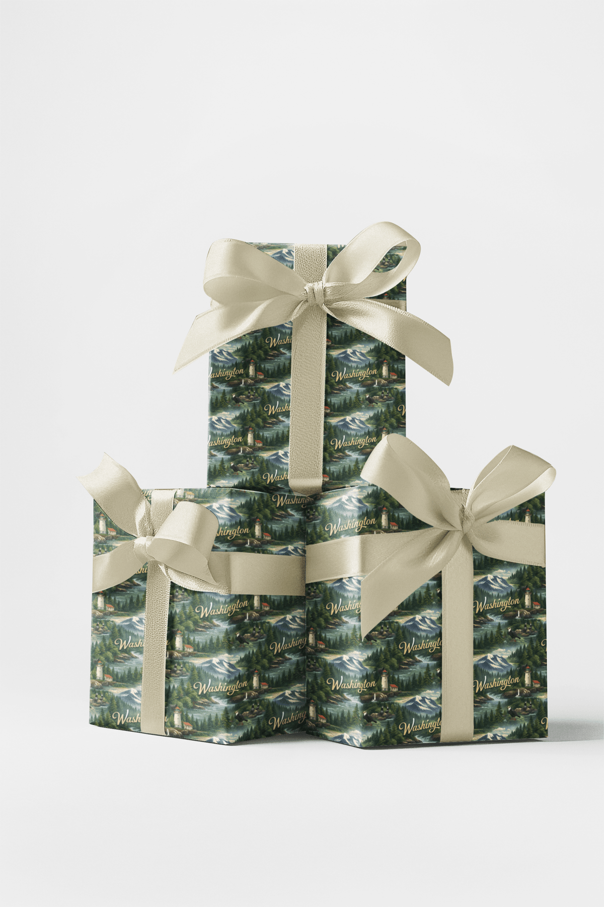 Washington Evergreen Coast Wrapping Paper