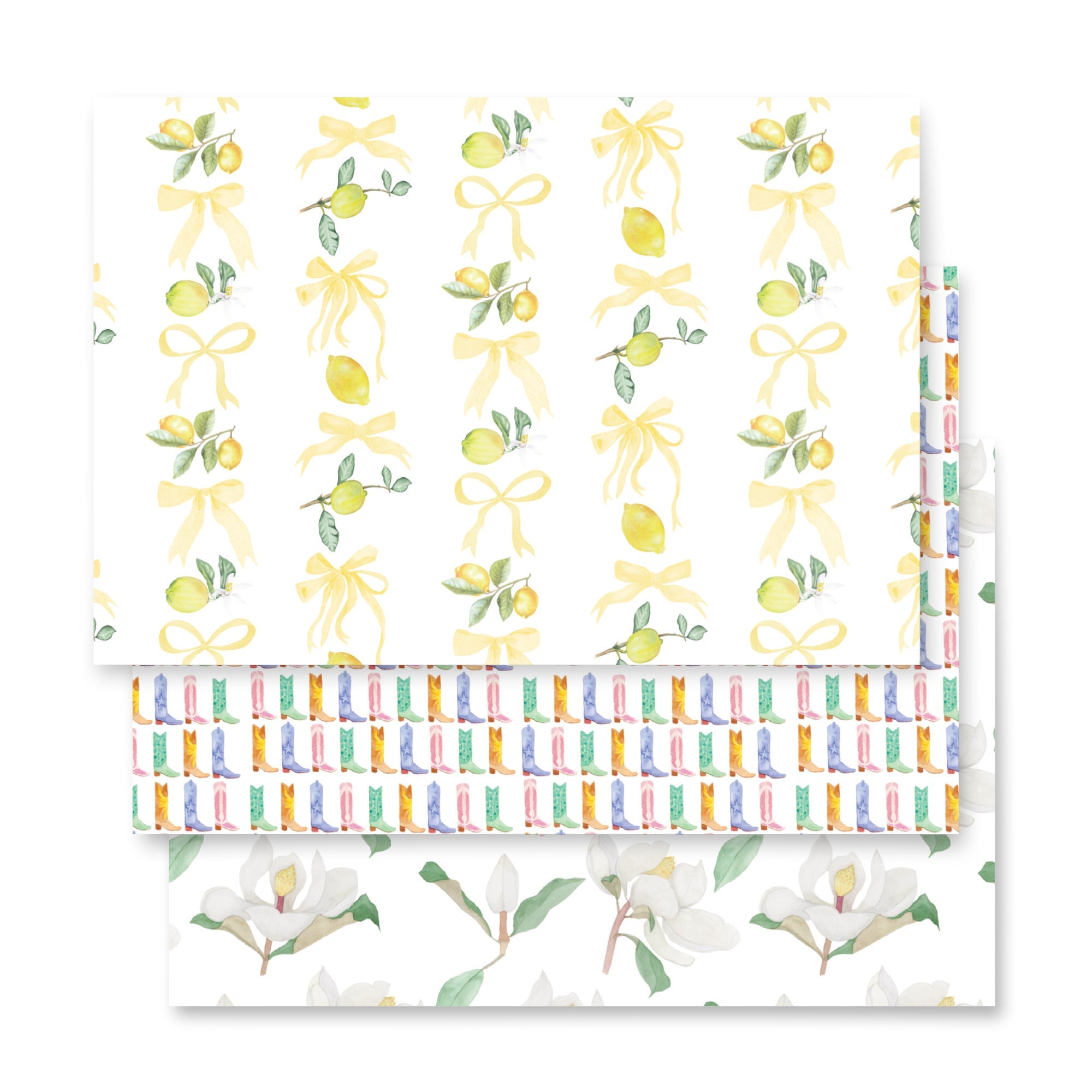 Watercolor Girly Girl Gift Wrap Set