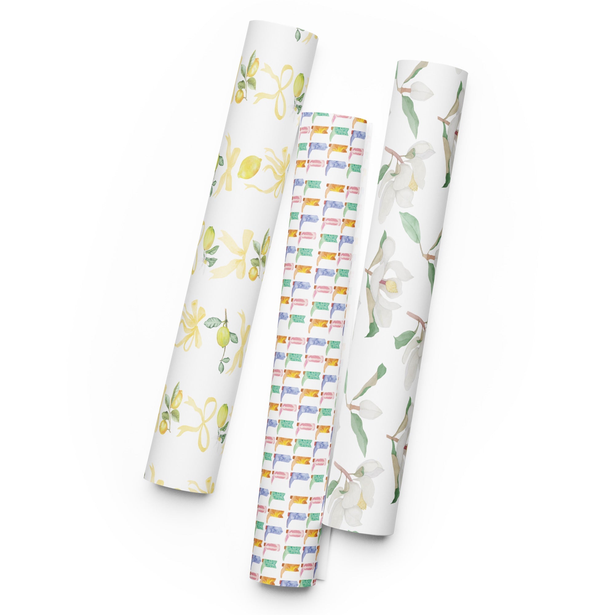 Watercolor Girly Girl Gift Wrap Set