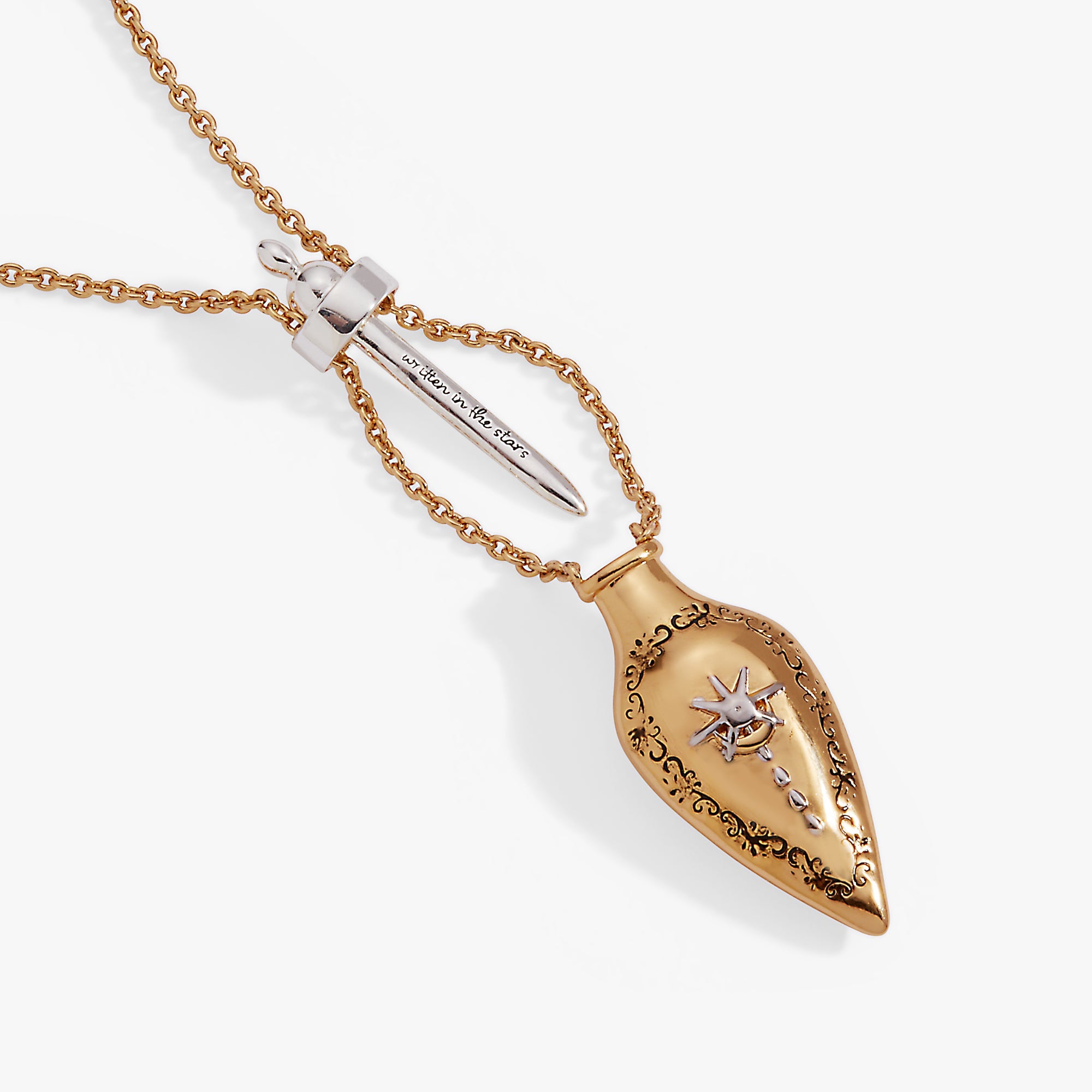'written In The Stars' Potion Bottle Slider Necklace