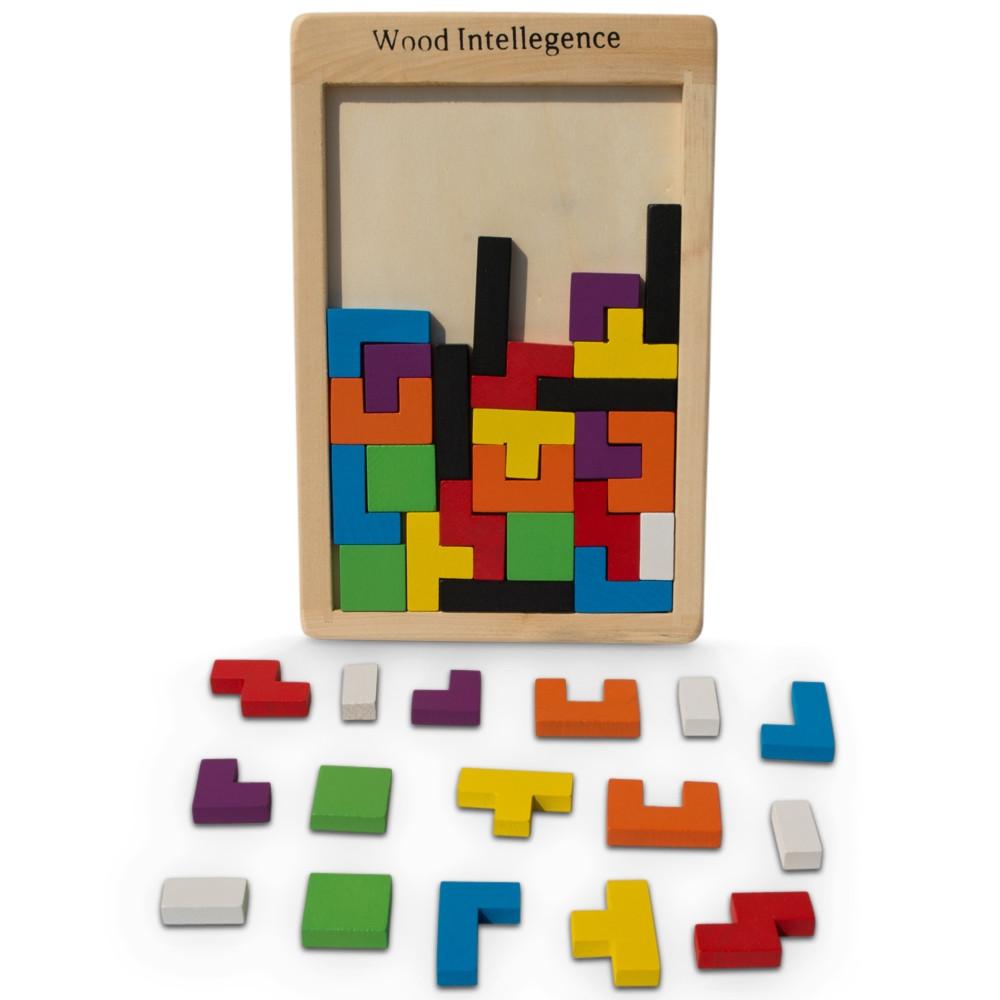 40 Pieces Wooden Blocks Puzzle