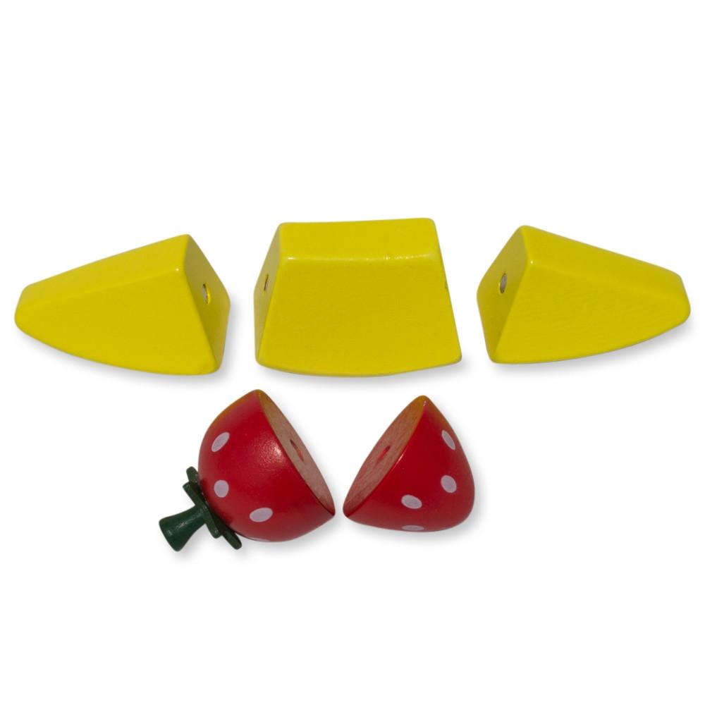 Set Of 25 Magnetic Wooden Fruits And Vegetables Kitchen Play Set