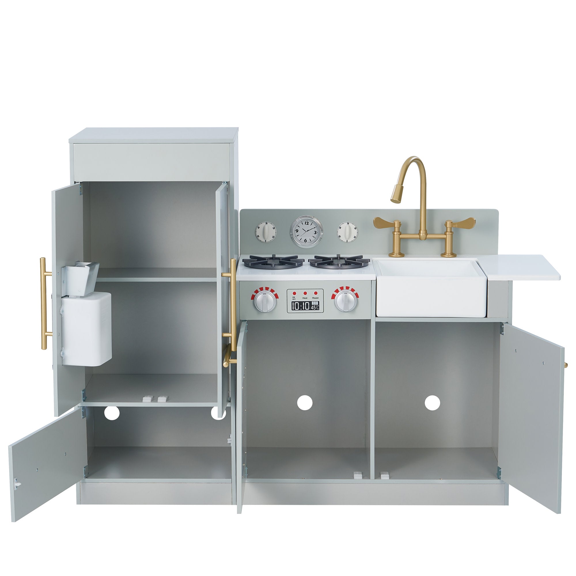 Little Chef Charlotte Modern Play Kitchen, Silver Gray/gold