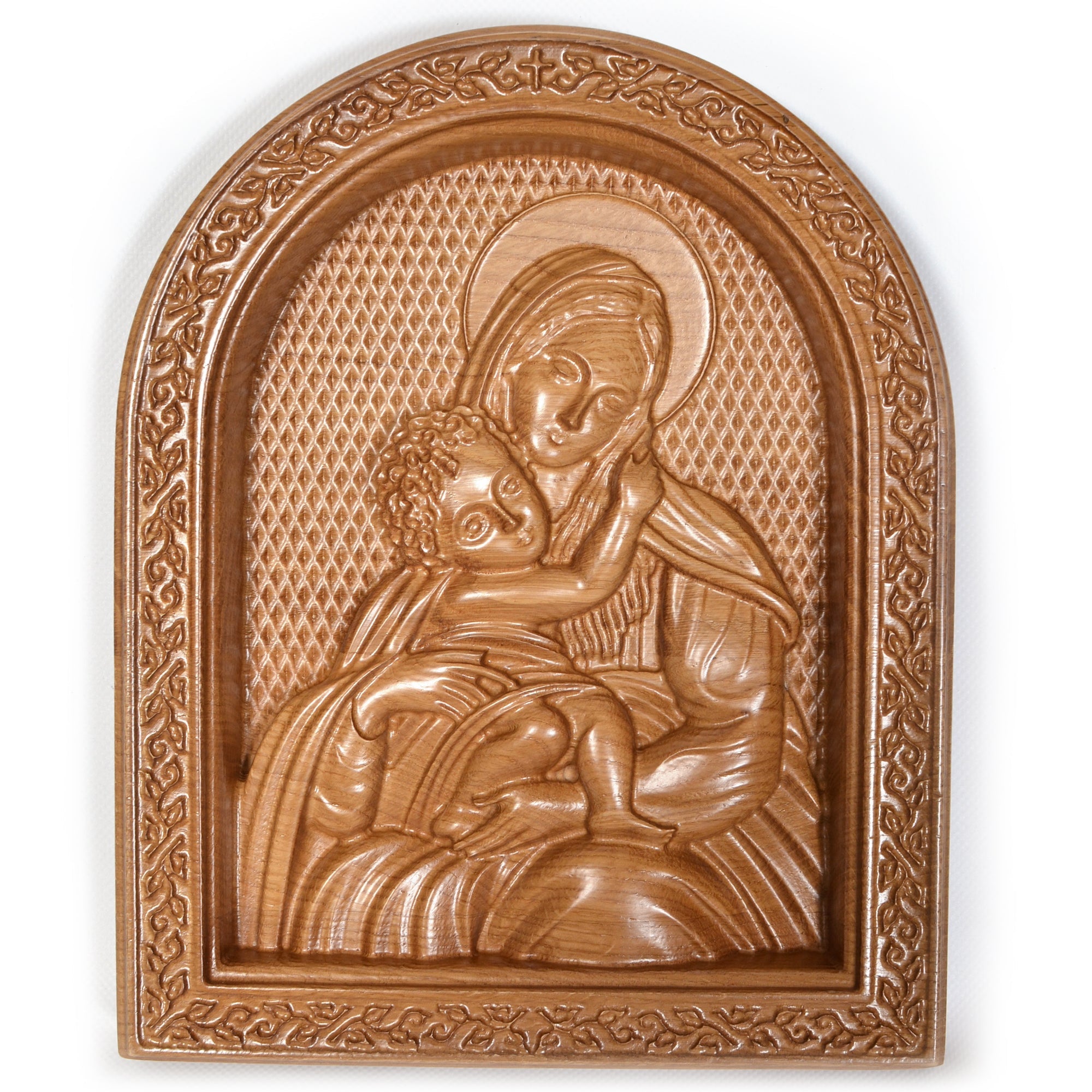 Ukrainian Beech Wood Carved Icon