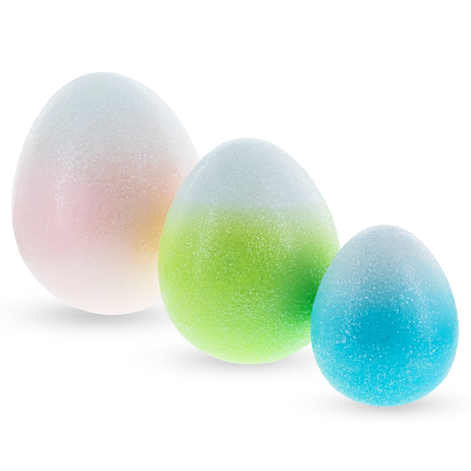 Set Of Three Gradient Jumbo Easter Eggs 8 Inches