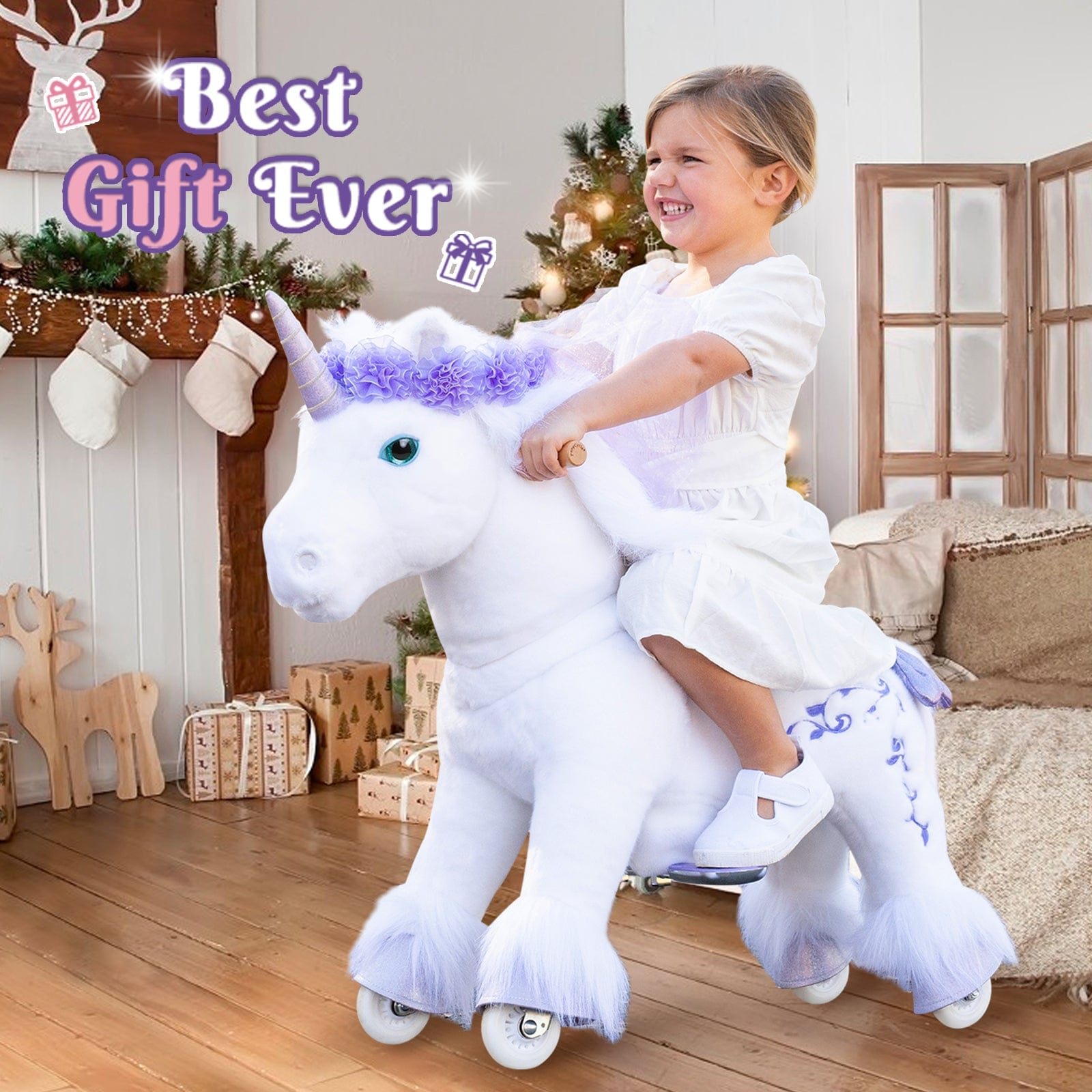 Ride On Unicorn For Age 3-5 Purple Model X
