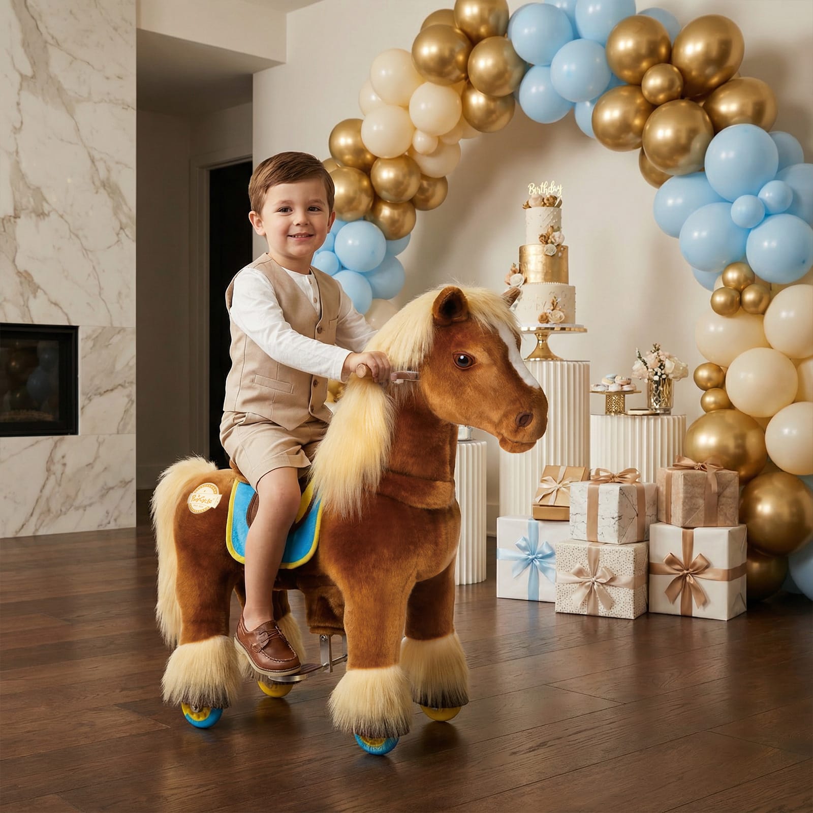 Model X® Horse Ride-on Toy Age 3–4 – Brown