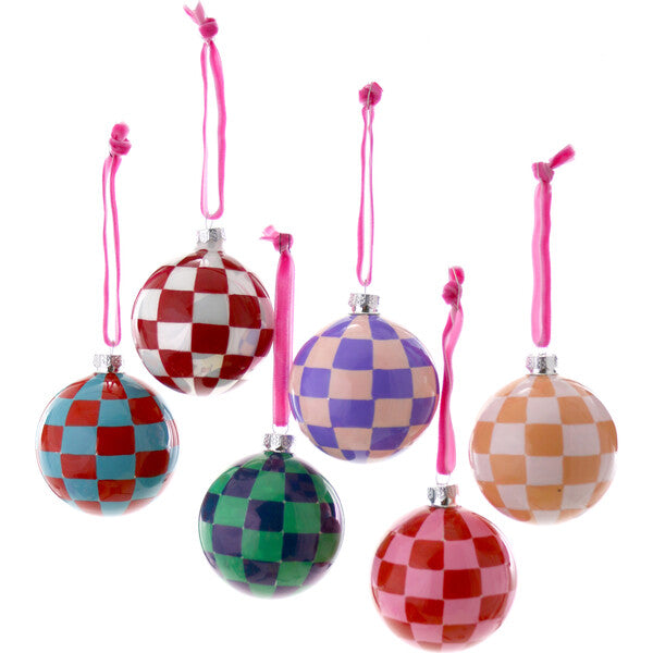 Checkered Ornament Set