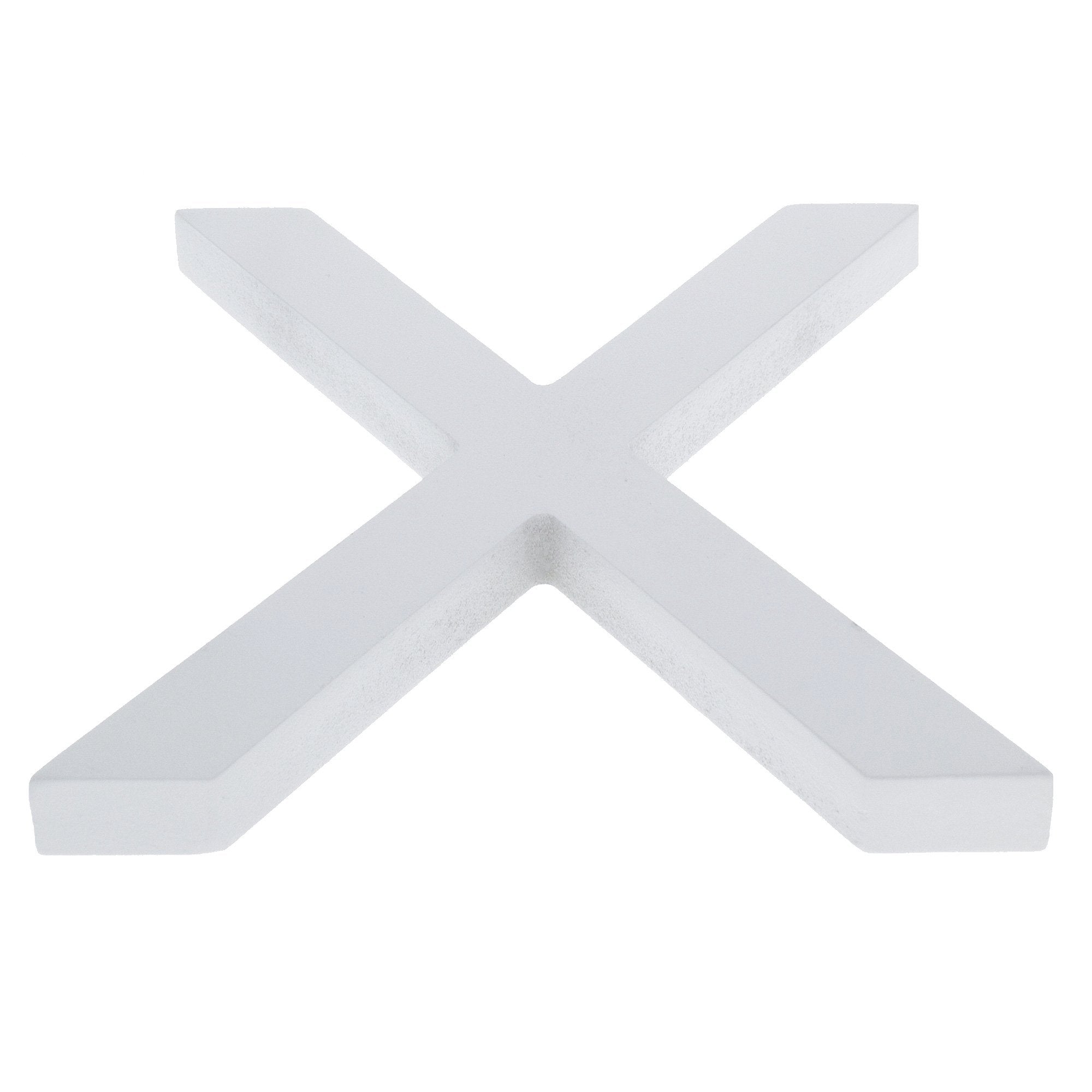 Arial Font White Painted Mdf Wood Letter X (6 Inches)