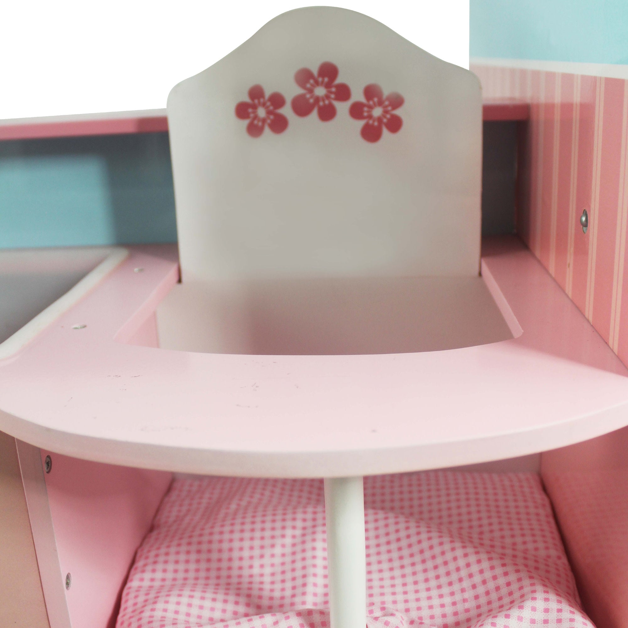 Olivia's Little World Baby Doll Changing Station Dollhouse With Storage, Multicolor