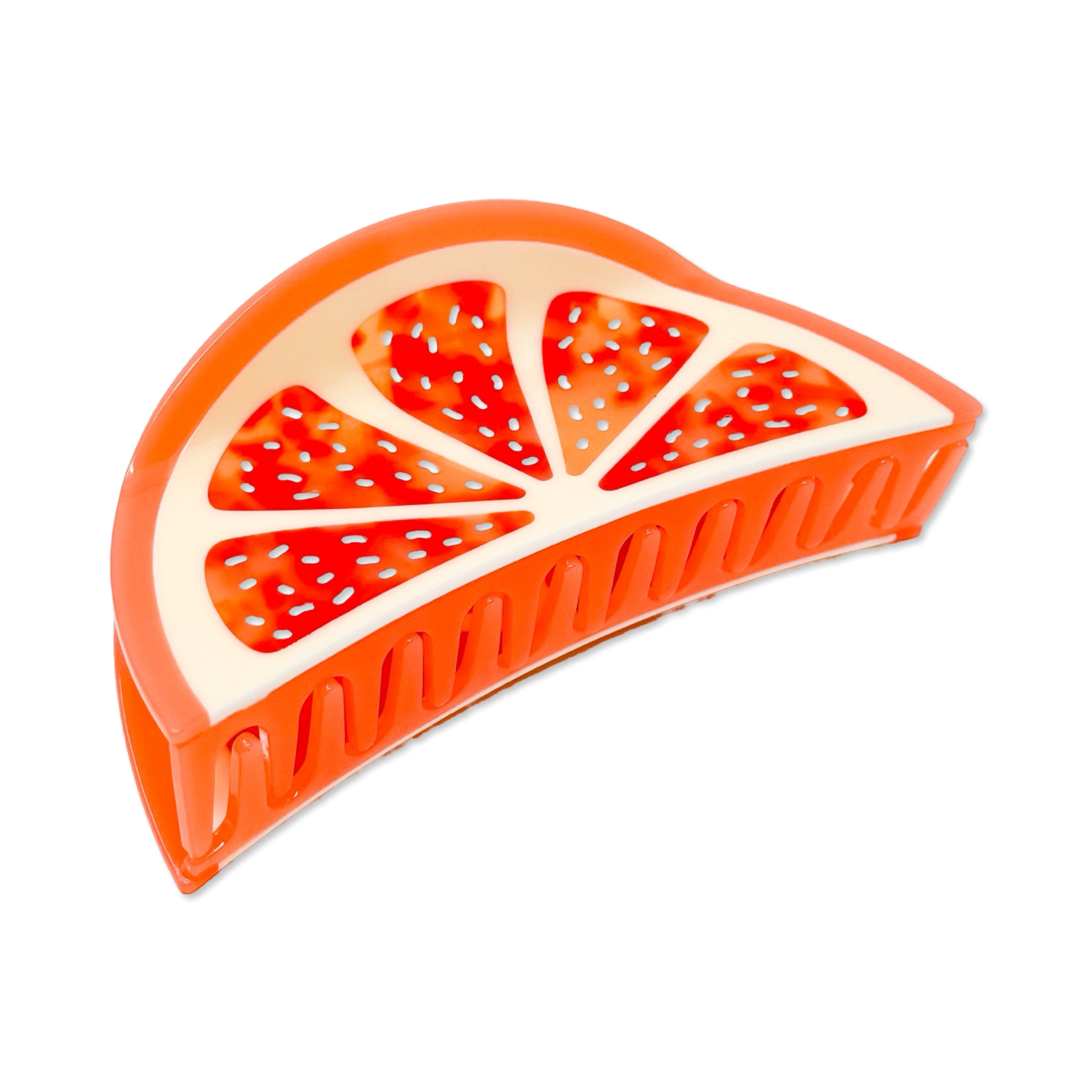 Xl Grapefruit Slice Hair Claw Clip