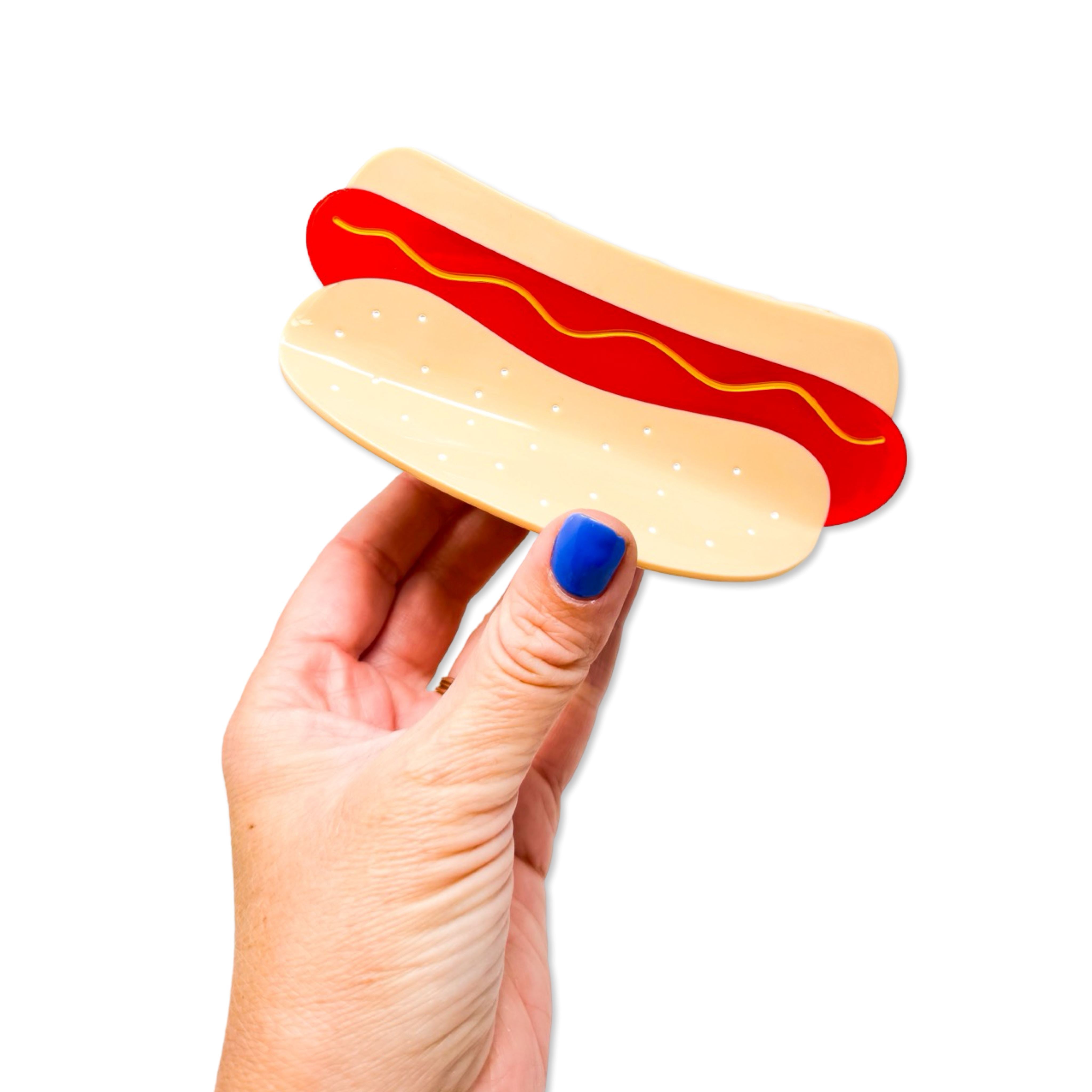 Xl Hot Dog Hair Claw Clip