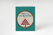 Christmas Tree Embroidery Hoop Card – Cozy Handmade Holiday Card