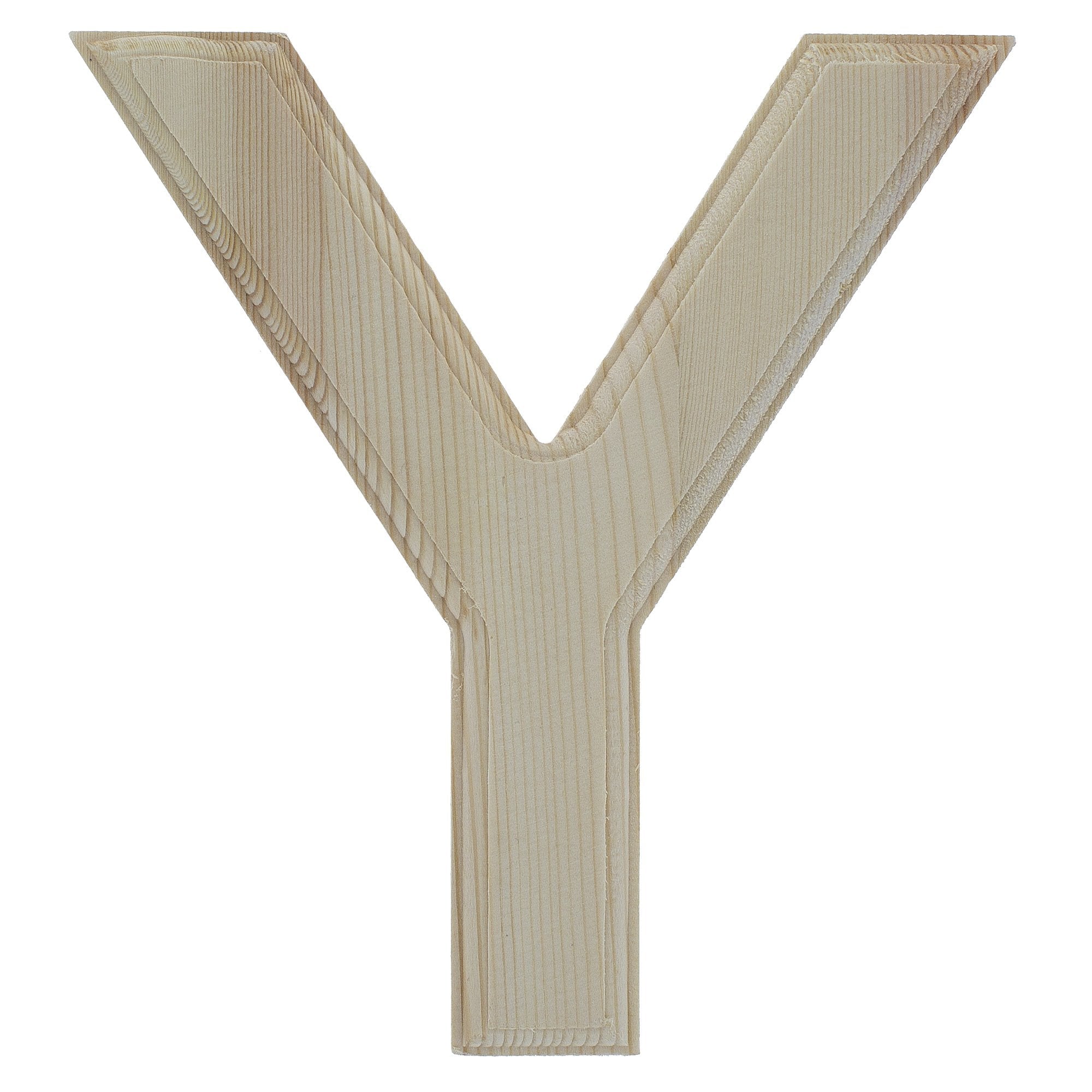 Unfinished Wooden Arial Font Letter Y (6.25 Inches)