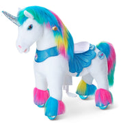 Model Y Rainbow Unicorn Rideable Toy For Age 3-4