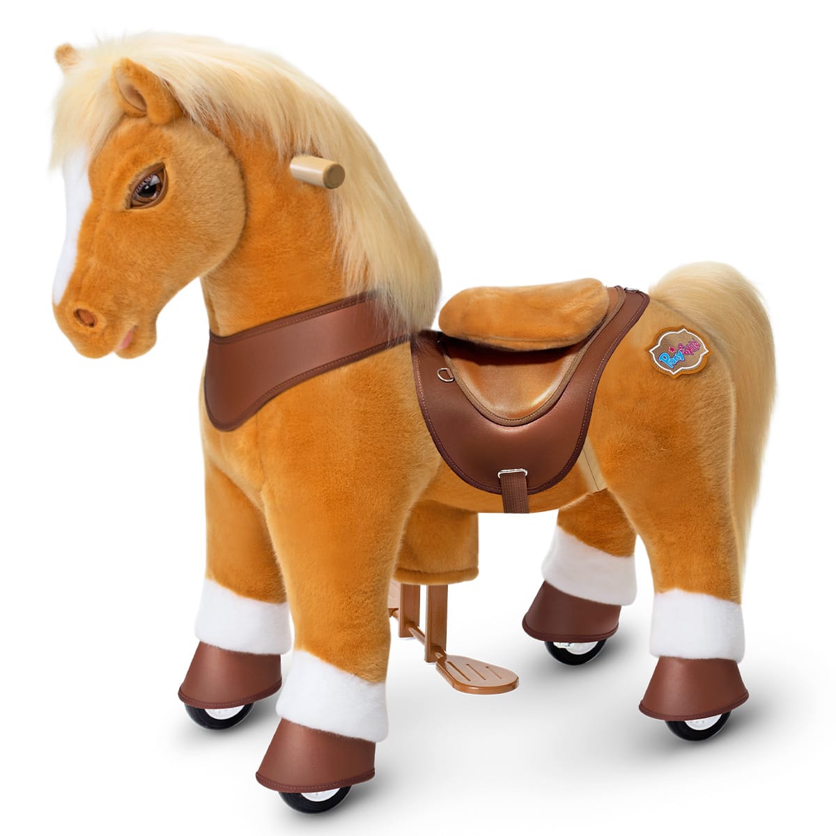 Model Y Light Brown Horse Rideable Toy For Age 3-4